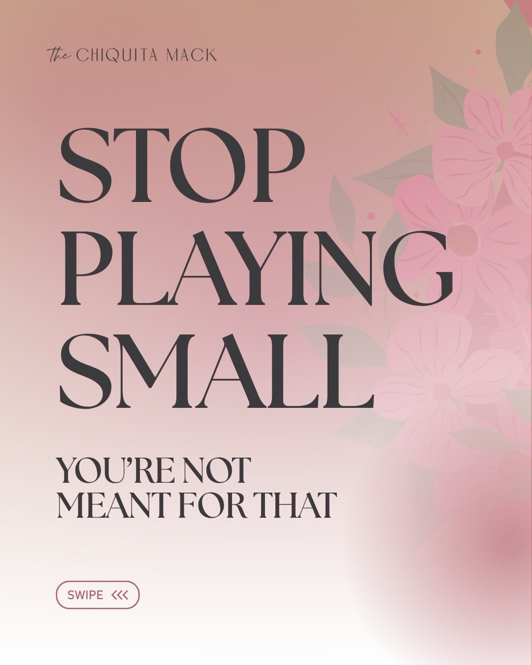 Playing small feels safe 
until you realize it&rsquo;s keeping you stuck.

You weren&rsquo;t given your story to hide it.
You were given it to use it.

The question is&hellip;
how much longer are you going to wait?

If you&rsquo;re done shrinking, th