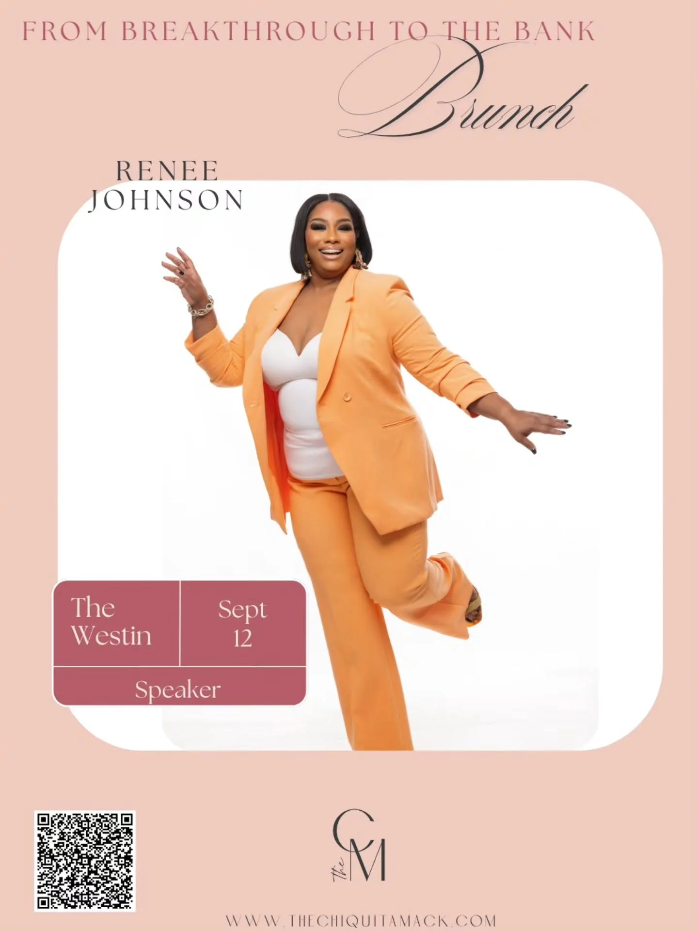 Please join us in welcoming the incredible Renee Johnson as one of our featured speakers for From Breakthrough to the Bank Brunch! ✨

Renee brings powerful insight, real strategy, and the kind of wisdom that inspires women to move boldly from vision 