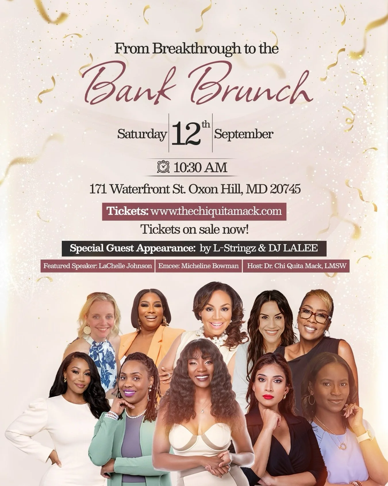 From breakthrough moments to bank-building moves&hellip; this brunch is more than an event. It&rsquo;s a statement.

From Breakthrough to the Bank Brunch is where ambitious women come to turn ideas into income, success into strategy, and vision into 