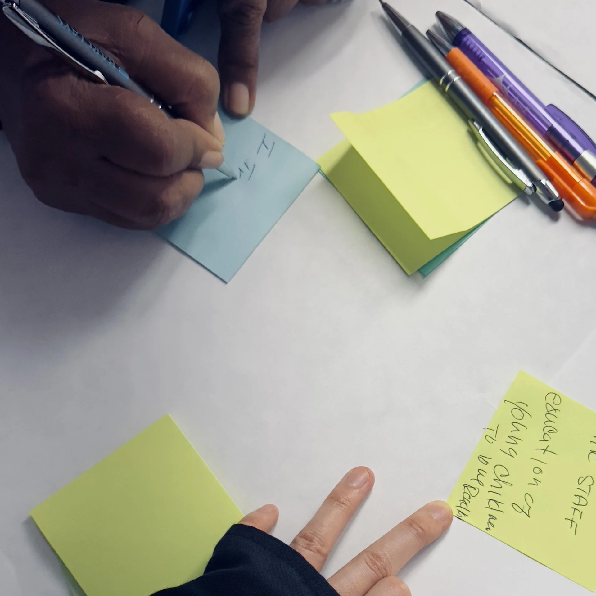 community engagement sticky notes