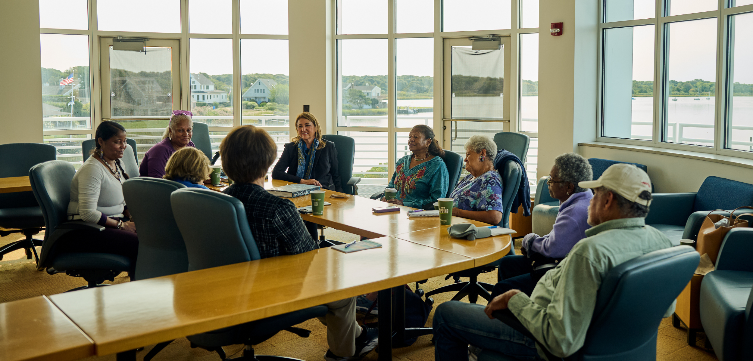 Meeting with a group of Shinnecock Nation Elders.