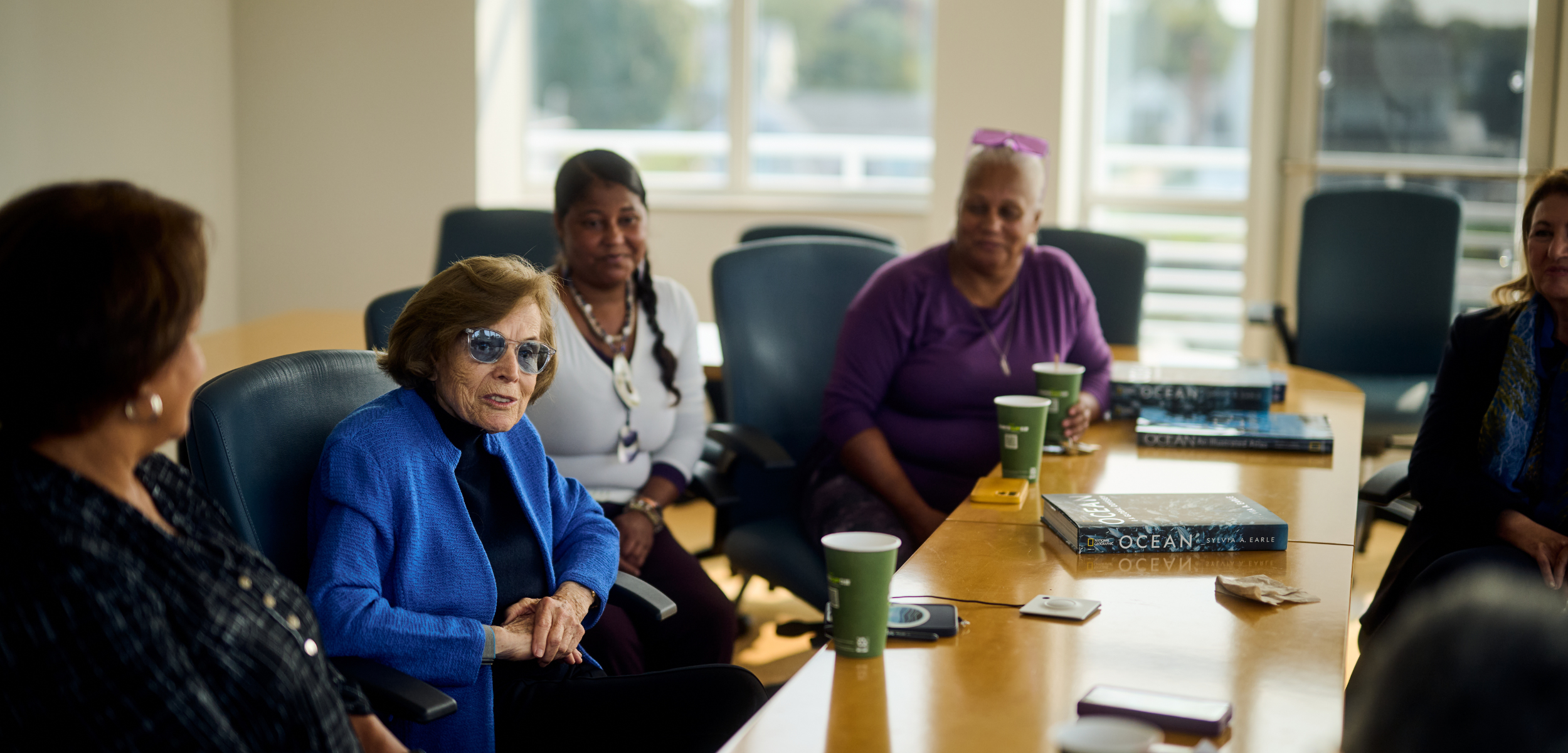 Meeting with a group of Shinnecock Nation Elders.
