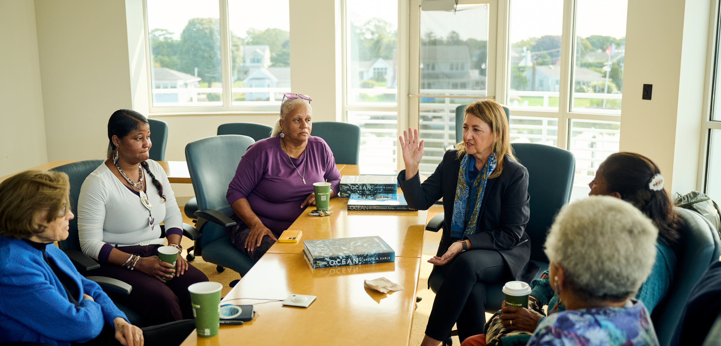 Meeting with a group of Shinnecock Nation Elders.