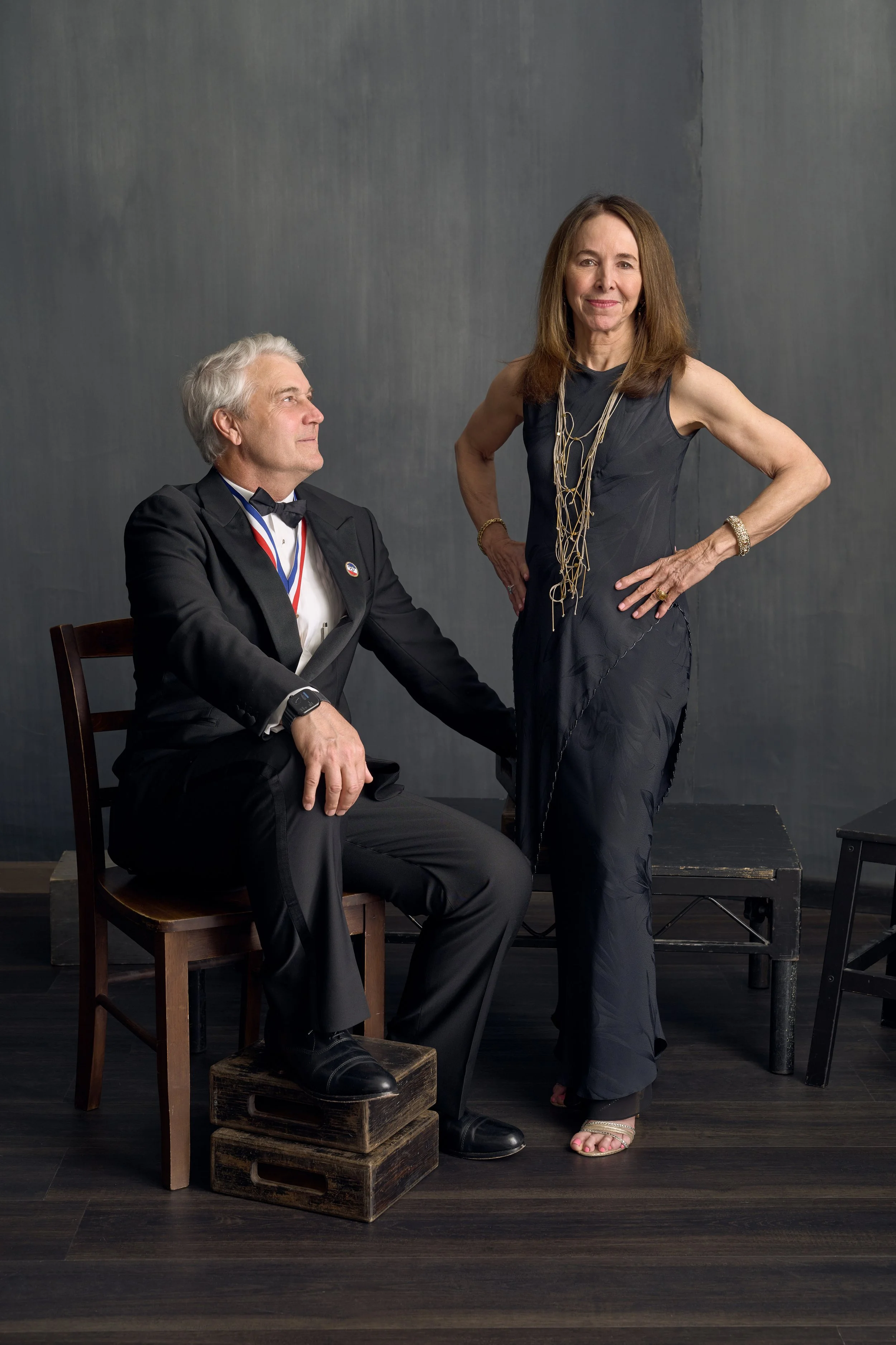 outgoing President of the Explorers Club, Richard Wiese, with new president Barbara Doran