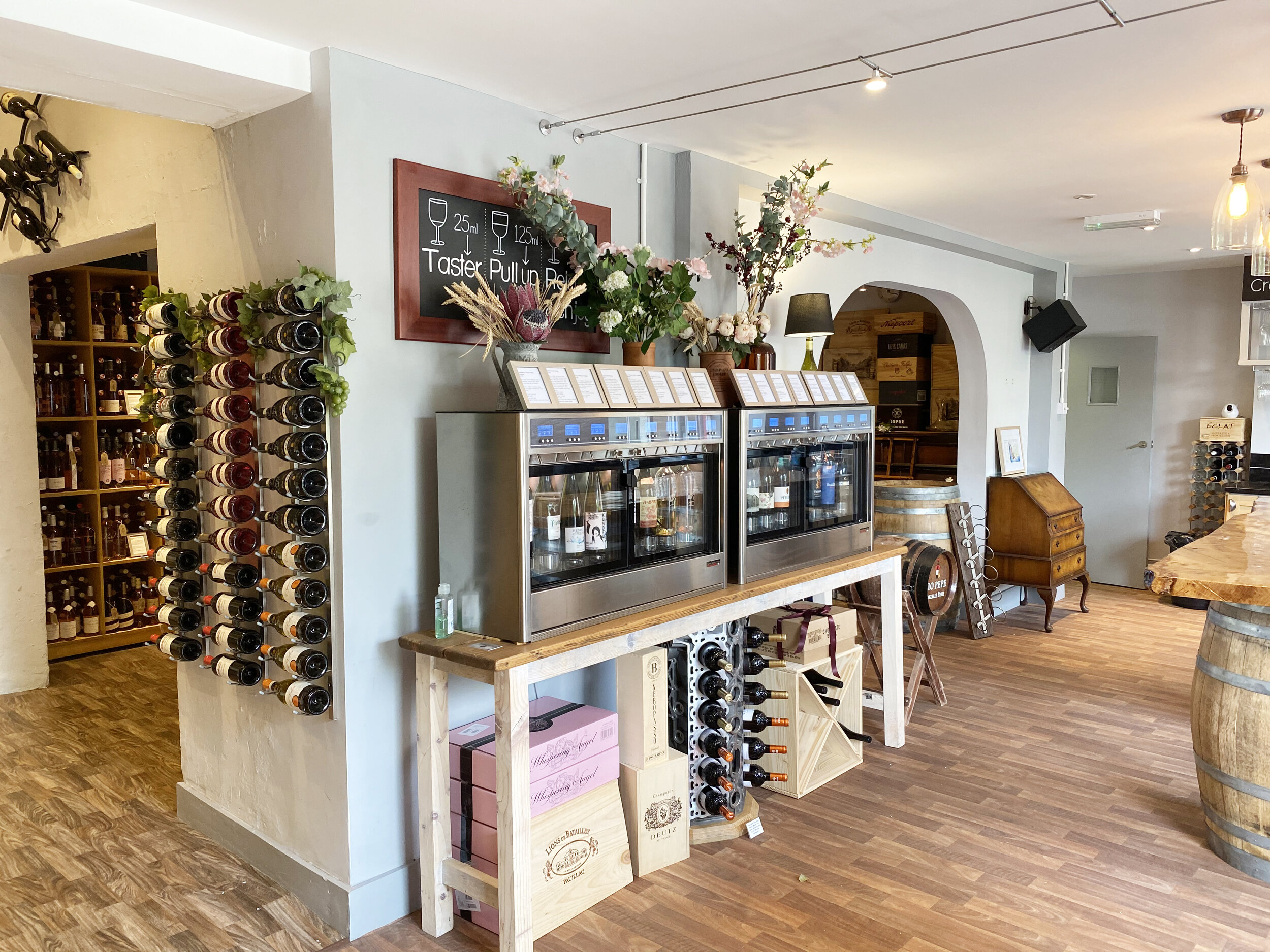 cellar doors wines wine rack merchant interior St Albans hertfordshire