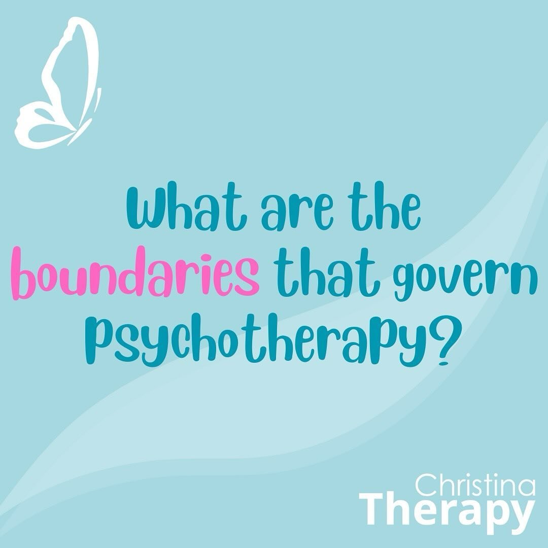 @christina_therapy explains the boundaries that surround psychotherapy. What are the boundaries that define the therapeutic relationship?&nbsp;
&nbsp;
1.&nbsp; &ldquo;Confidentiality. It is of paramount importance to keep confidentiality and never co