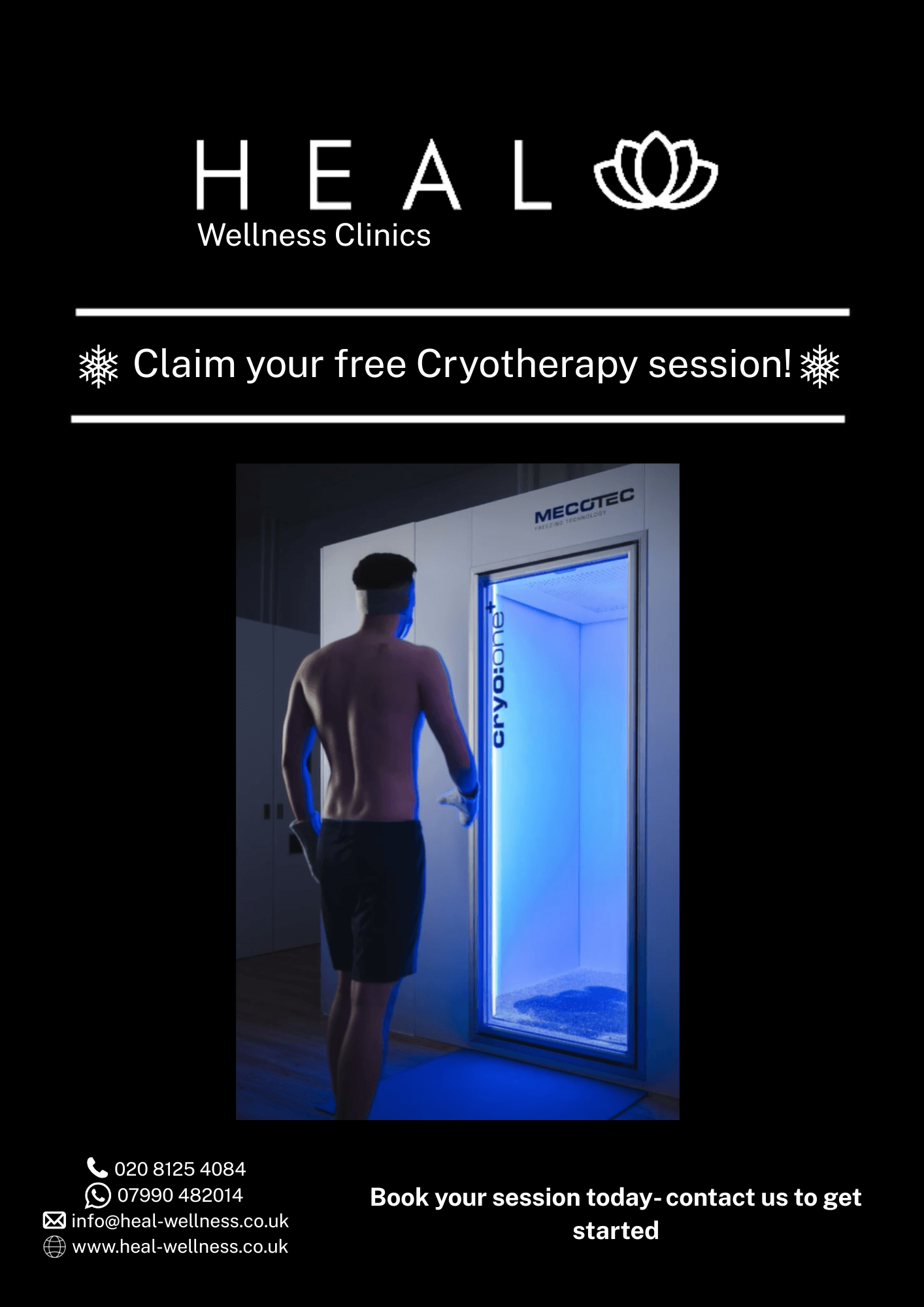 Complimentary Cryotherapy Session @ Heal Wellness Clinic
