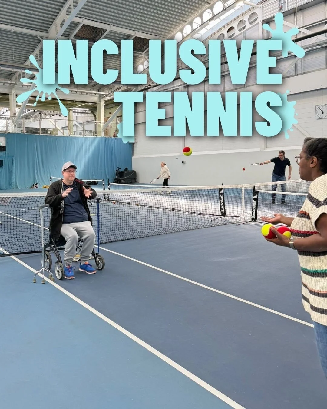 🎾 What does inclusive tennis look like? 🎾

With our member @everyoneactive_batchwood it looks like arriving on a Thursday morning and being welcomed by name. It looks like choosing your own ball &mdash; foam, soft, or standard &mdash; whatever feel