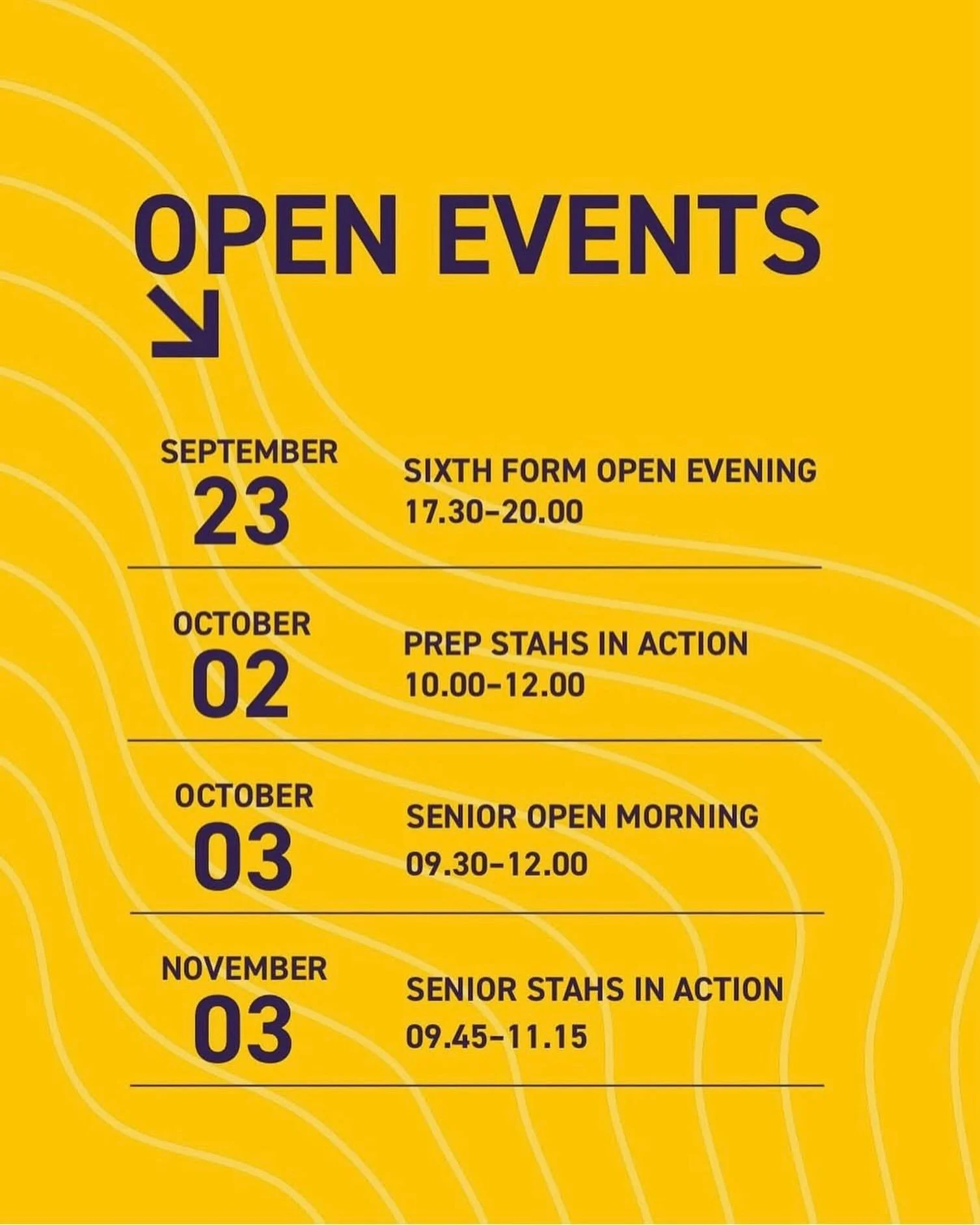 Whatever your entry point, our member @stahschool has an event for you. 
💛
Come along and discover what makes STAHS such a special place to learn 
⭐️ 
Book your place online, via the link in their bio.
✨
For more information on our member&nbsp;@stah