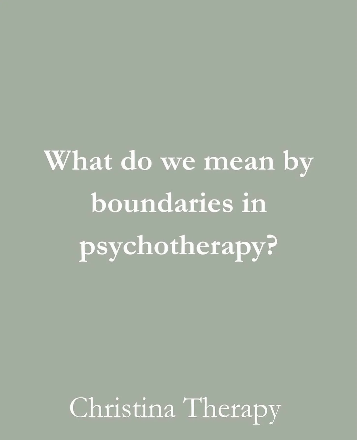 🧠 What do we mean by boundaries in psychotherapy? 🧠 

Our member @christina_therapy is often asked about the &ldquo;rules&rdquo; of therapy, so here are some of the key boundaries that help create a safe, reliable and therapeutic space:
🔒 
1. Conf