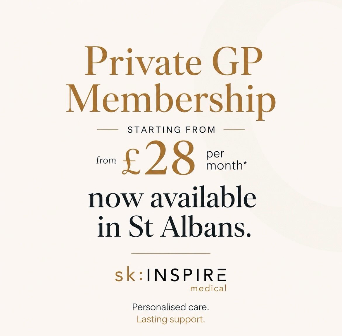 Private GP Membership, now available with our member @skinspire.medical 
🩺
@skinspire.medical new monthly memberships start from just &pound;28 per month, giving individuals and families access to more personal, convenient GP care with greater conti