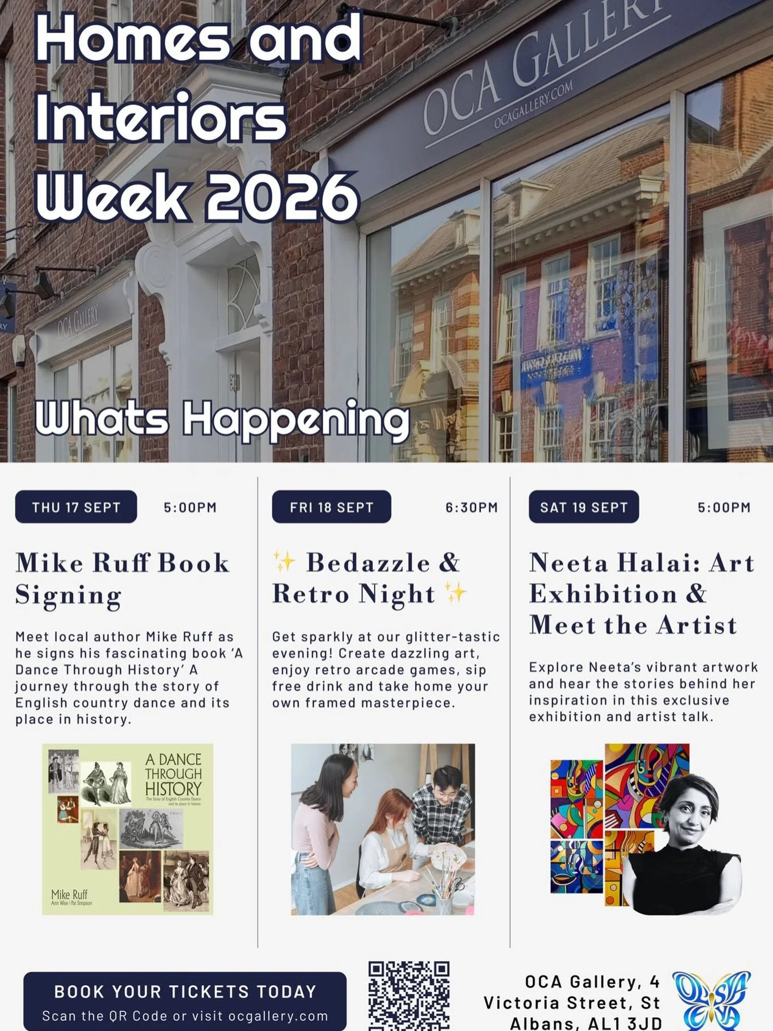 🏡 Homes and Interiors Week 2026: Three Days of Culture &amp; Creativity at OCA Gallery 🏡

Our member @ocagallery.stalbans is hosting three wonderful events this September as part of Homes and Interiors Week 2026, running from Wednesday 17 to Friday
