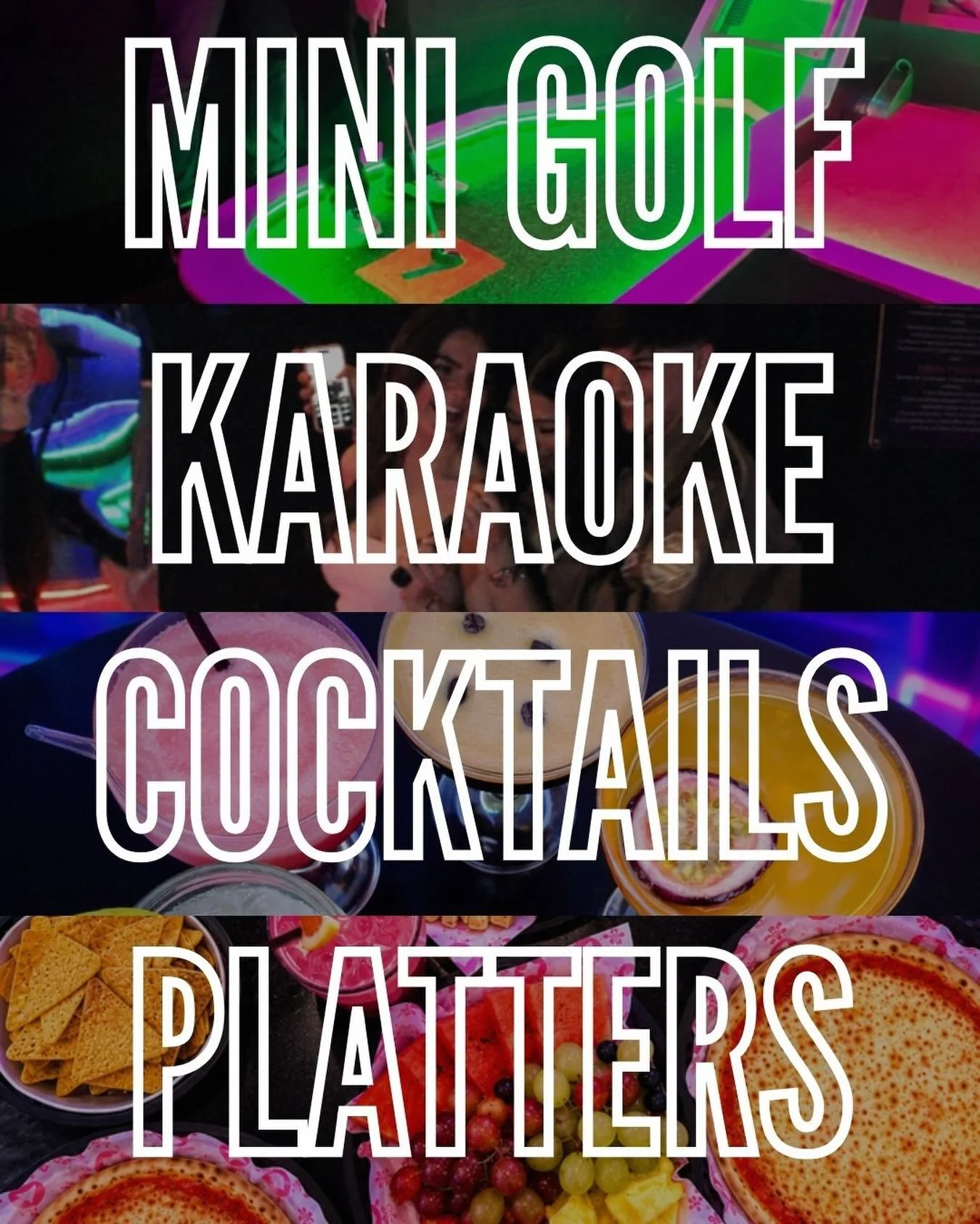 ⛳ Mini Golf, Karaoke &amp; Cocktails - what more could you want? ⛳

Round up your mates and make a night of it with our member @playputt 
🎤 
Think: 
- Neon mini golf
- Karaoke with your mates
- Food platters to share
- Cocktails to keep the good tim