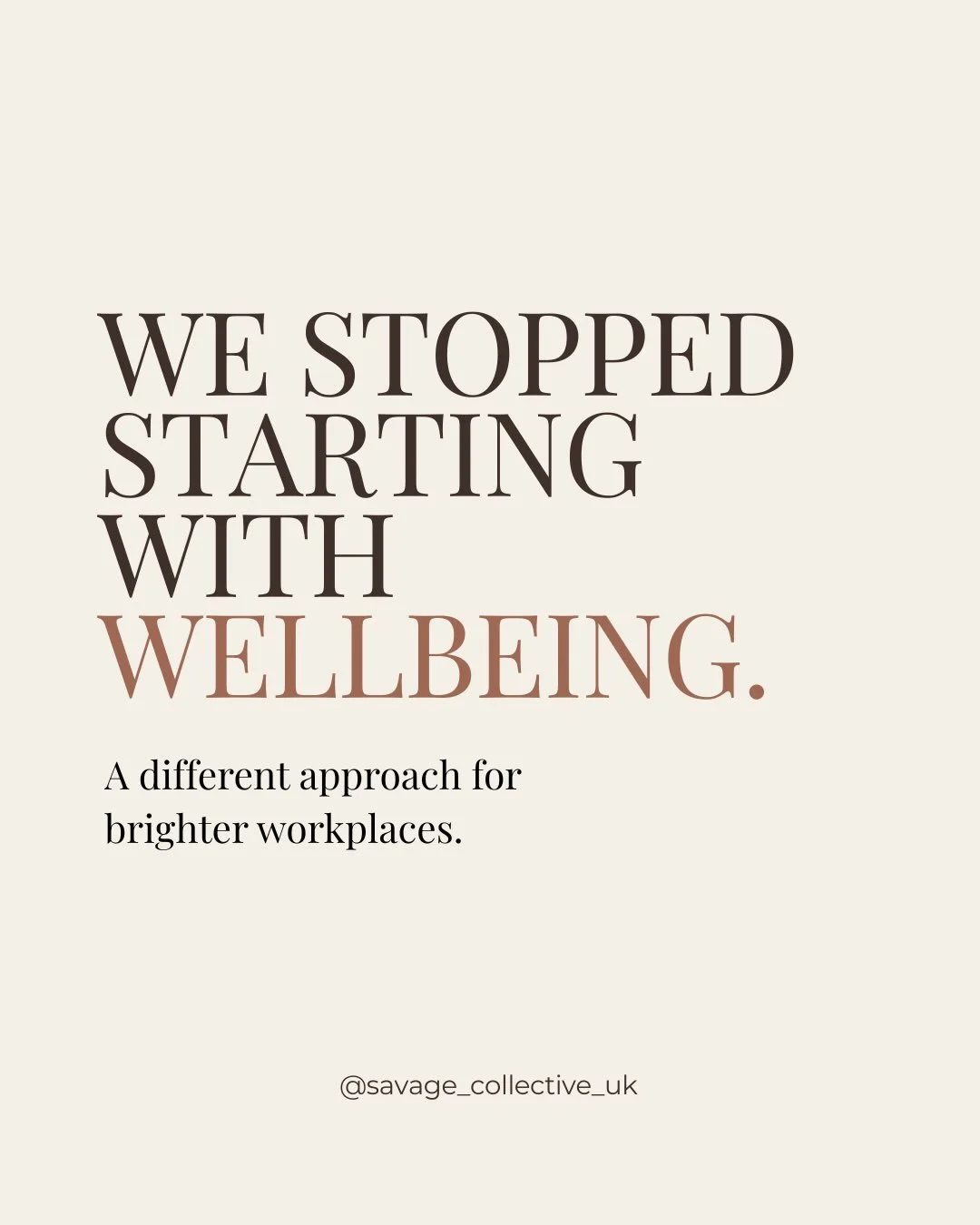 Our member @savage_collective_uk has stopped asking: What wellbeing should we offer? 💭 
And started asking: What is actually going on? star🌟  Because when you understand what people are really experiencing, you can design the right response, delive