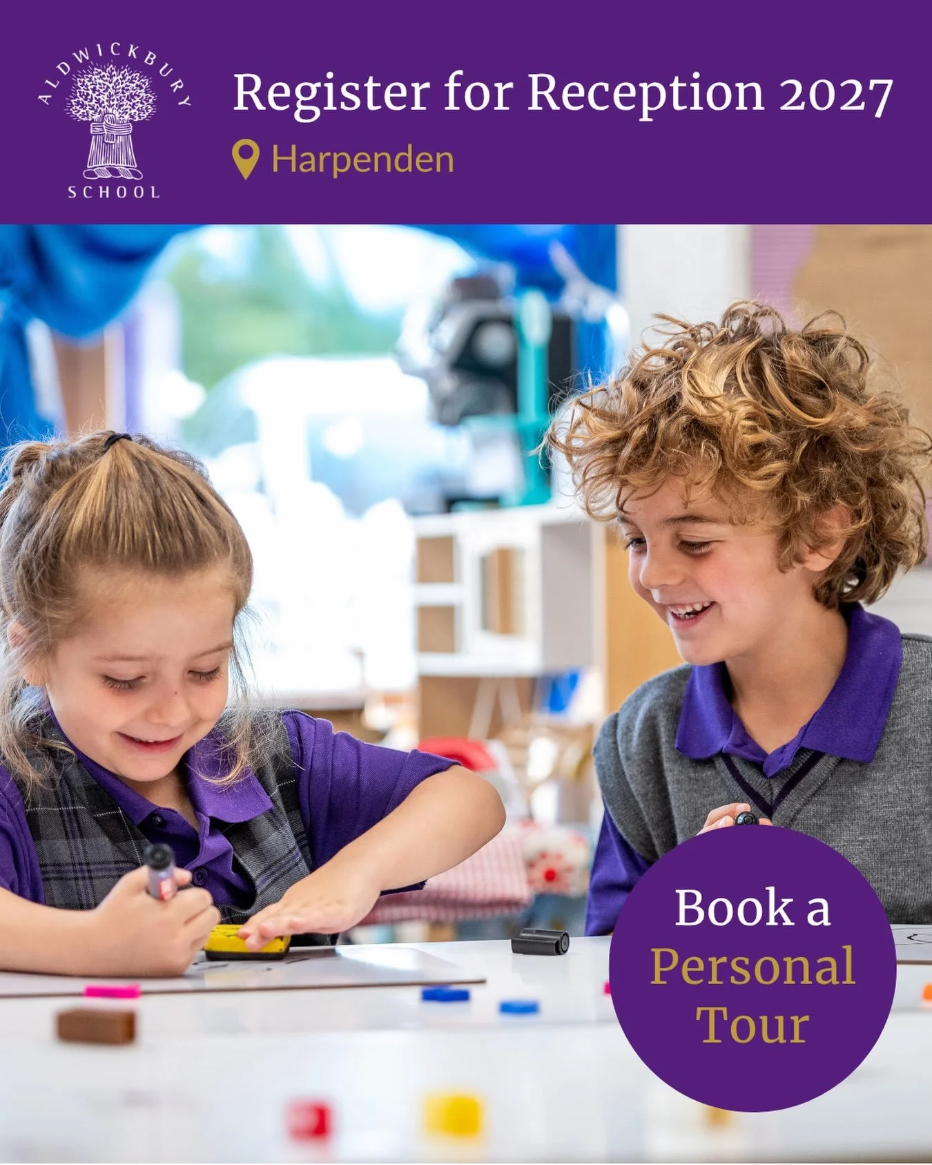 📚 Aldwickbury School has opened registrations for Reception 2027 &amp; 2028! 📚 

Our member @aldwickburyschool is an award-winning Nursery and Prep School for ages 3-13 in Harpenden. Where every child is free to find their greatness.
✏️
Their unriv