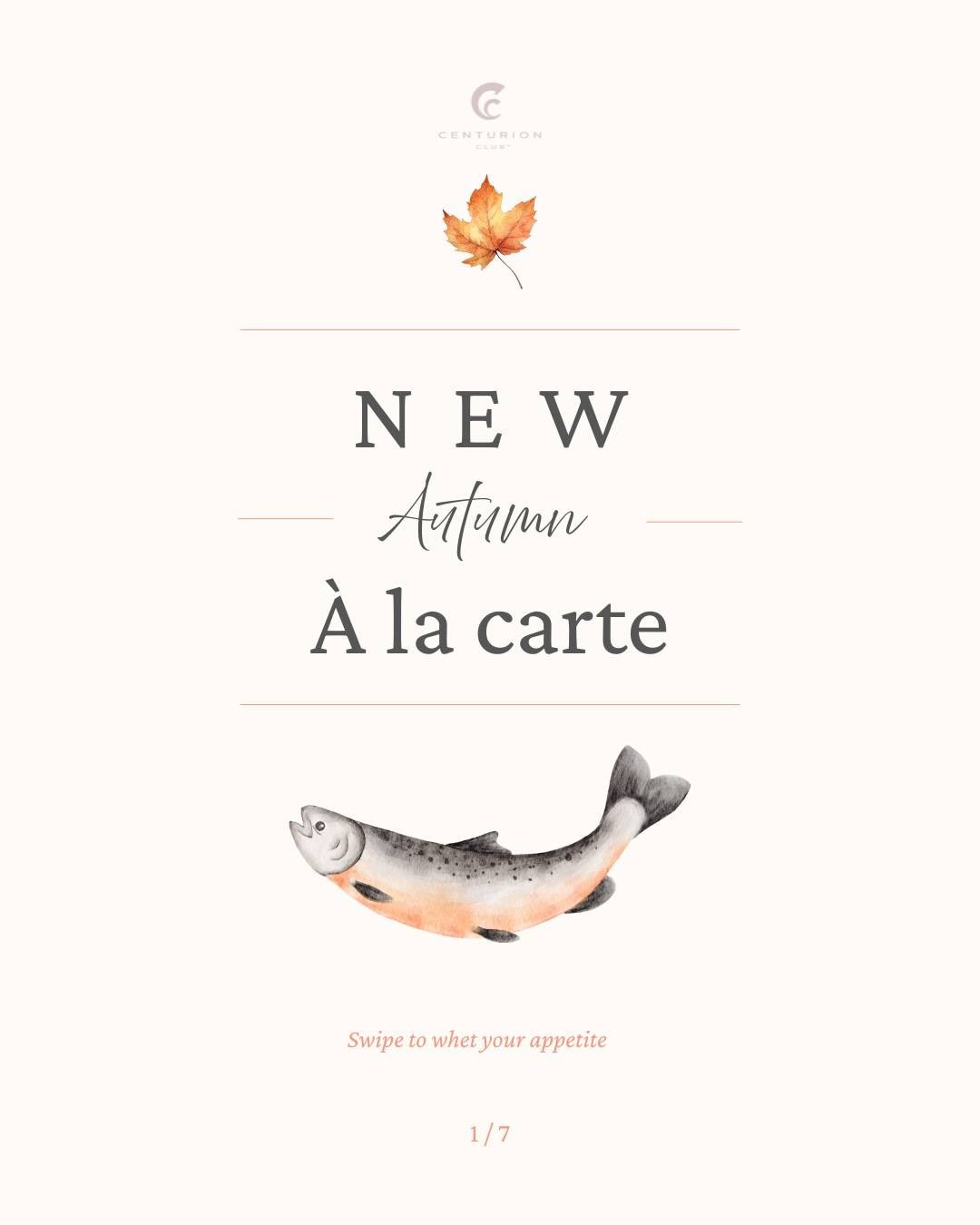🍽️ New Season, New Menu 🍽️

Our member @diningatcenturion has a new seasonal &agrave; la carte menu.
🌟 
The menu celebrates the rich flavours of autumn, from Cream of White Onion Soup and Vanilla &amp; Lime Cured Seabass to start, to hearty main c
