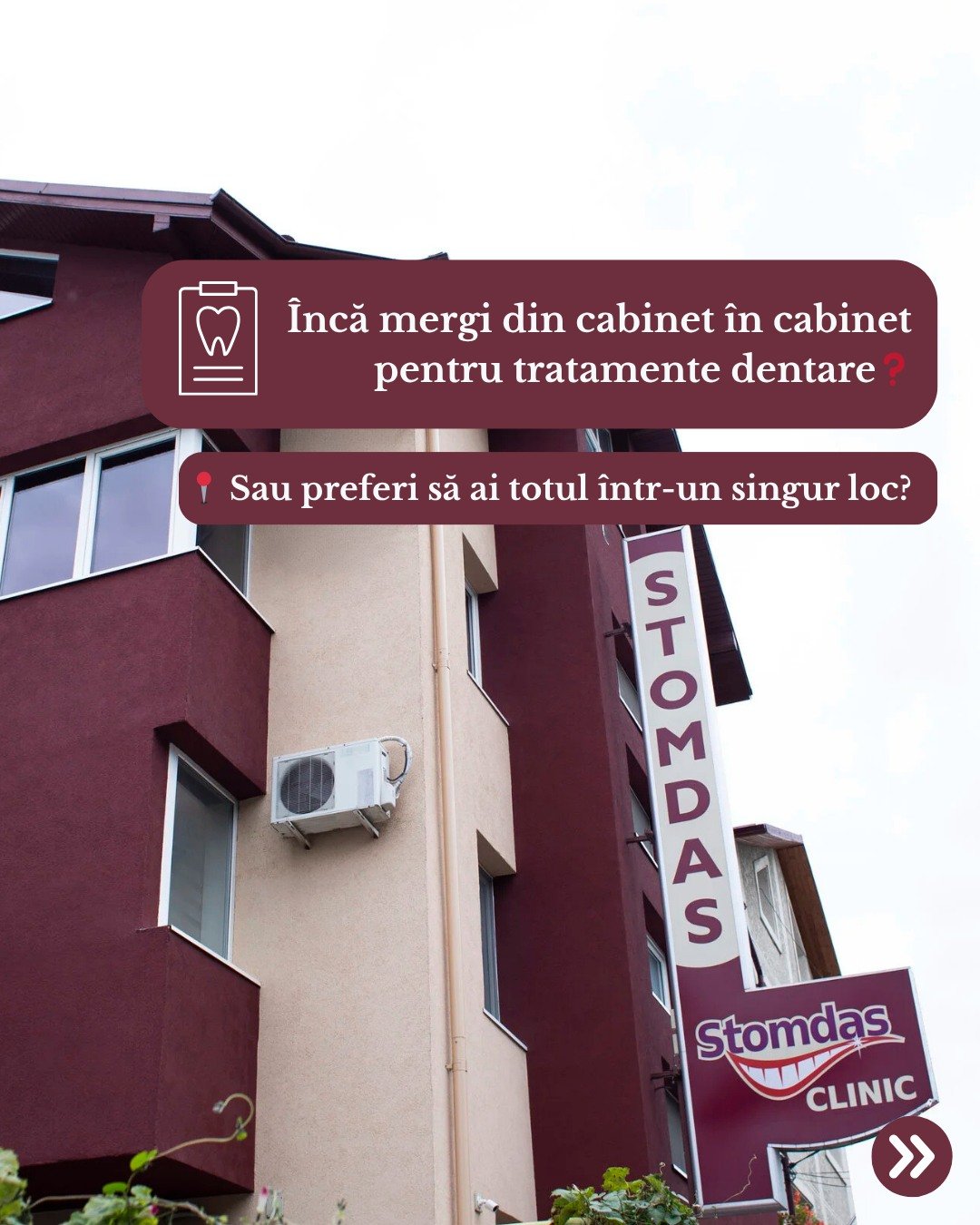 Știm c&acirc;t de dificil poate fi să mergi dintr-un cabinet &icirc;n altul pentru tratamente diferite.

La Stomdas &icirc;ți oferim servicii complete: de la stomatologie generală și igienizare p&acirc;nă la implantologie și protetică dentară.

✔ Pla