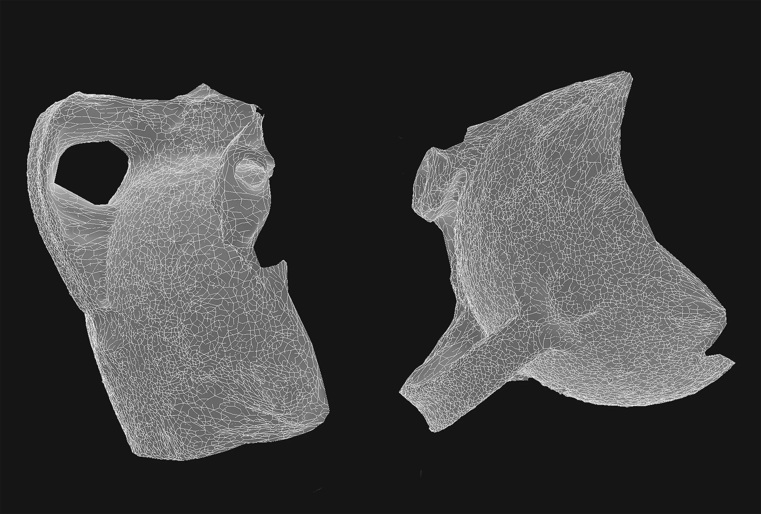  conversation piece ll, 3d scan for a composite object, archival print, 2024 