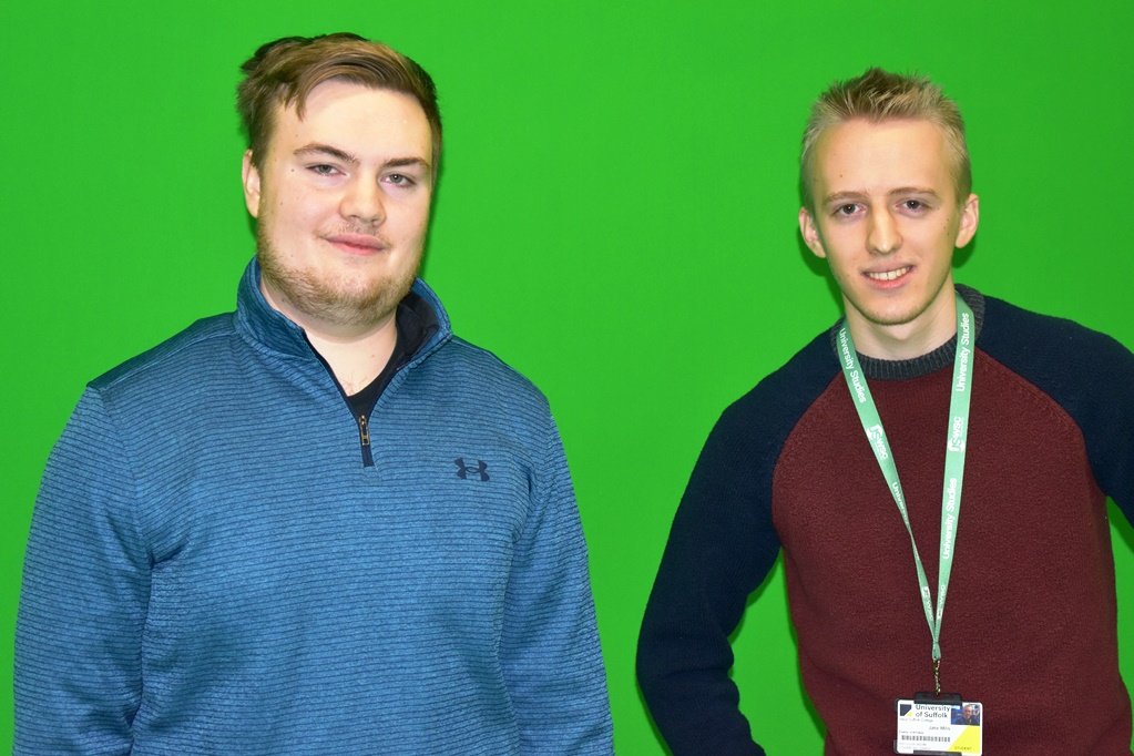 7 - Peter Fear and Jake Mills - students who were involved in a green screen.JPG