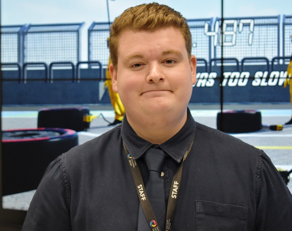 5 - Former student of West Suffolk College Ben Loft who now works for the Eastern Education Group in the XR Lab.JPG