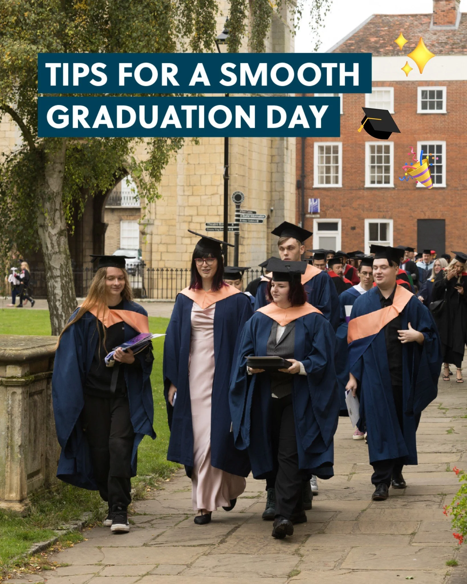 Graduation 2025 is this weekend! 🎓⭐

We have put together some top tips for your graduation day on Saturday! We can't wait to celebrate with you.