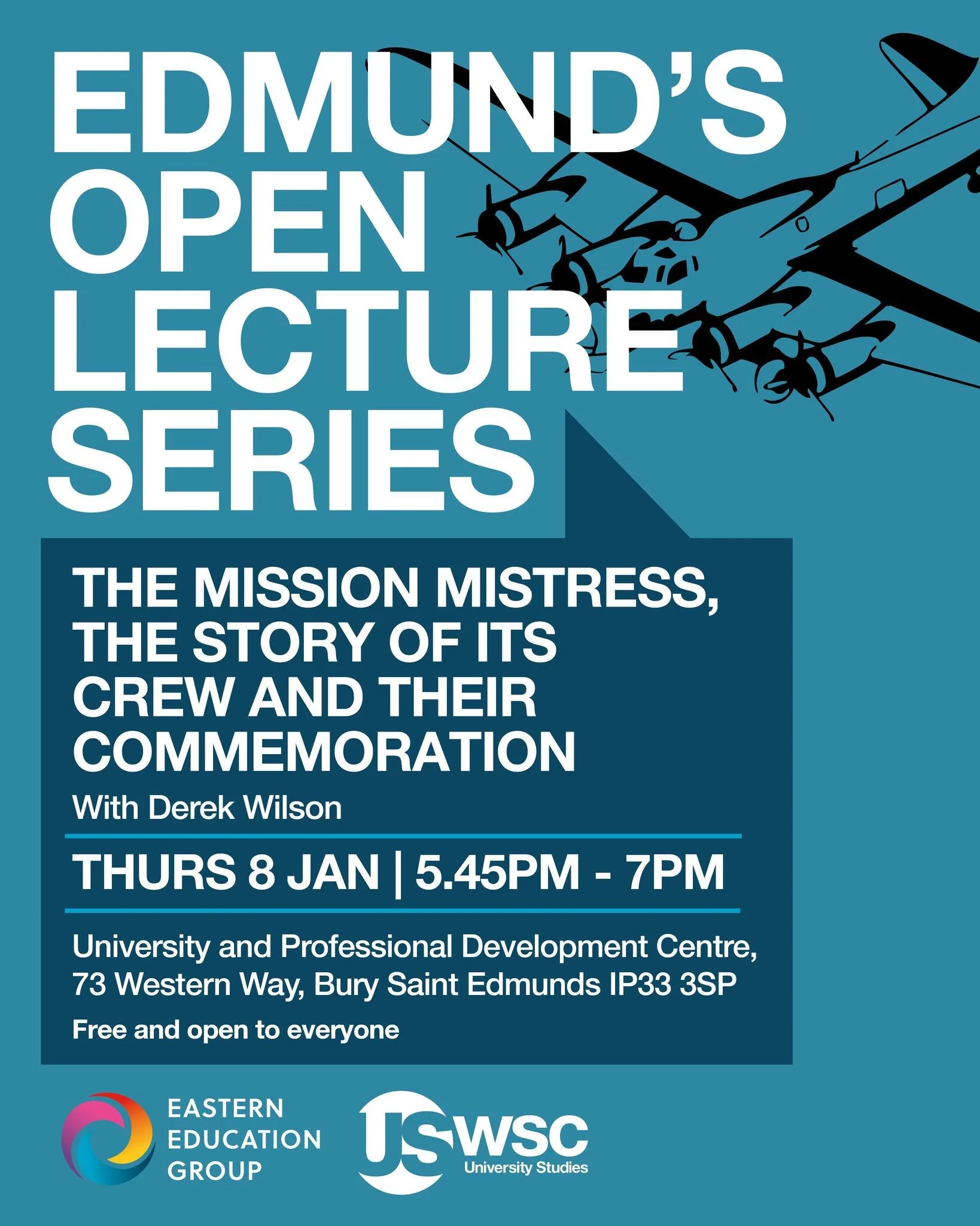 Come along to our upcoming Edmund's Open Lecture at the University and Professional Development Centre!

📆 The Mission Mistress, The Story of Its Crew and Their Commemoration: Thursday 8 January  5:45pm - 7pm
📍 University and Professional Developme