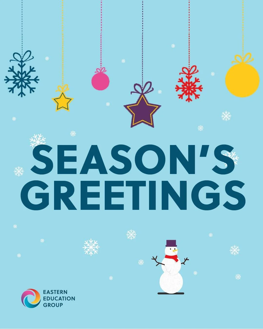 Season&rsquo;s greetings from all of us at Eastern Education Group! ⭐