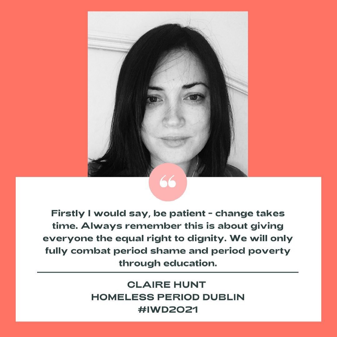 &ldquo;What piece of advice would you give to the next generation of menstrual activists?&rdquo;

This is the question we put to the brilliant Claire Hunt from @homelessperiodireland ahead of #InternationalWomensDay and her words are everything! ✊✊✊
