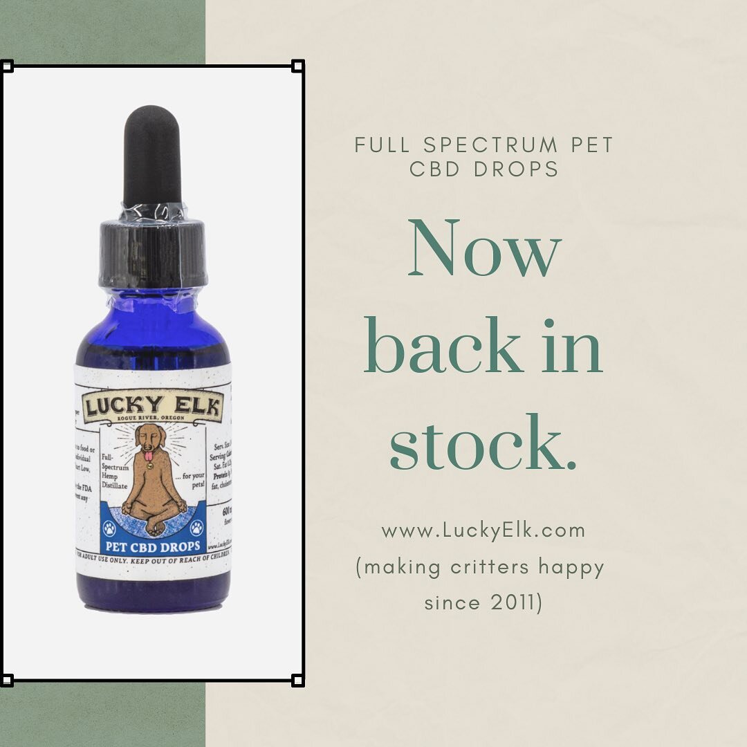 Pet Drops are back in stock! 
🐶 🐈 🐦 
The best CBD Drops starts with the best hemp flower. We only use premium flower that&rsquo;s been hang-dried and slow-cured. 

Skip the sticks and stems, and avoid low quality &ldquo;biomass.&rdquo; Forget abou