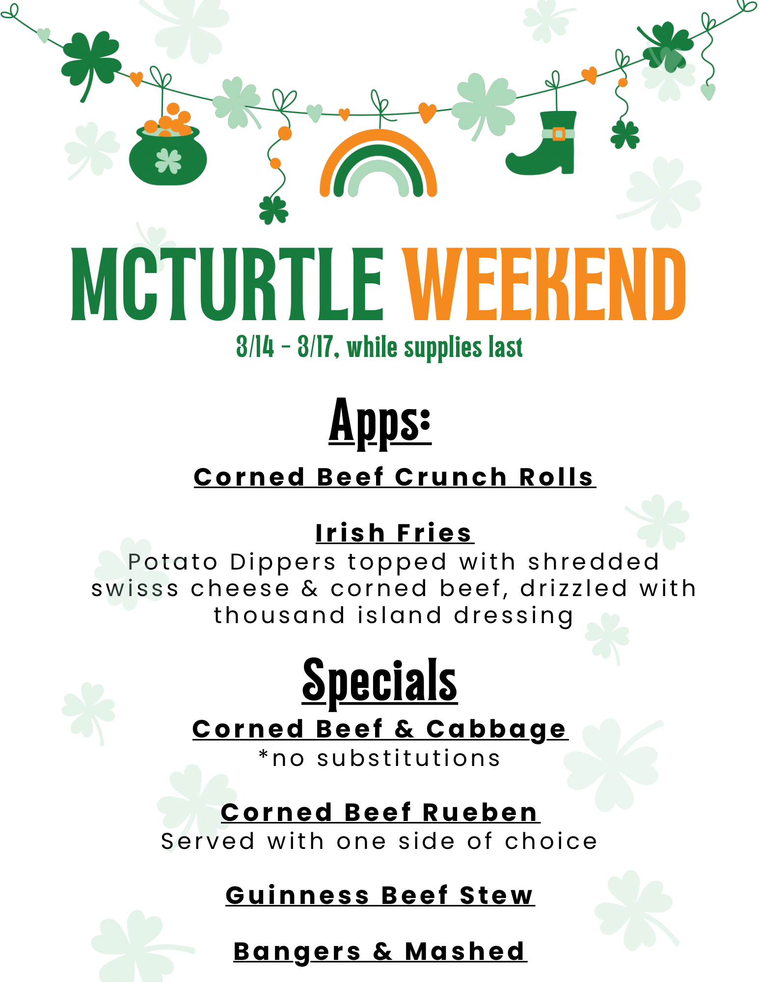 Green Orange Simple Illustrated St Patrick's Day Party Invitation Flyer - 1.png