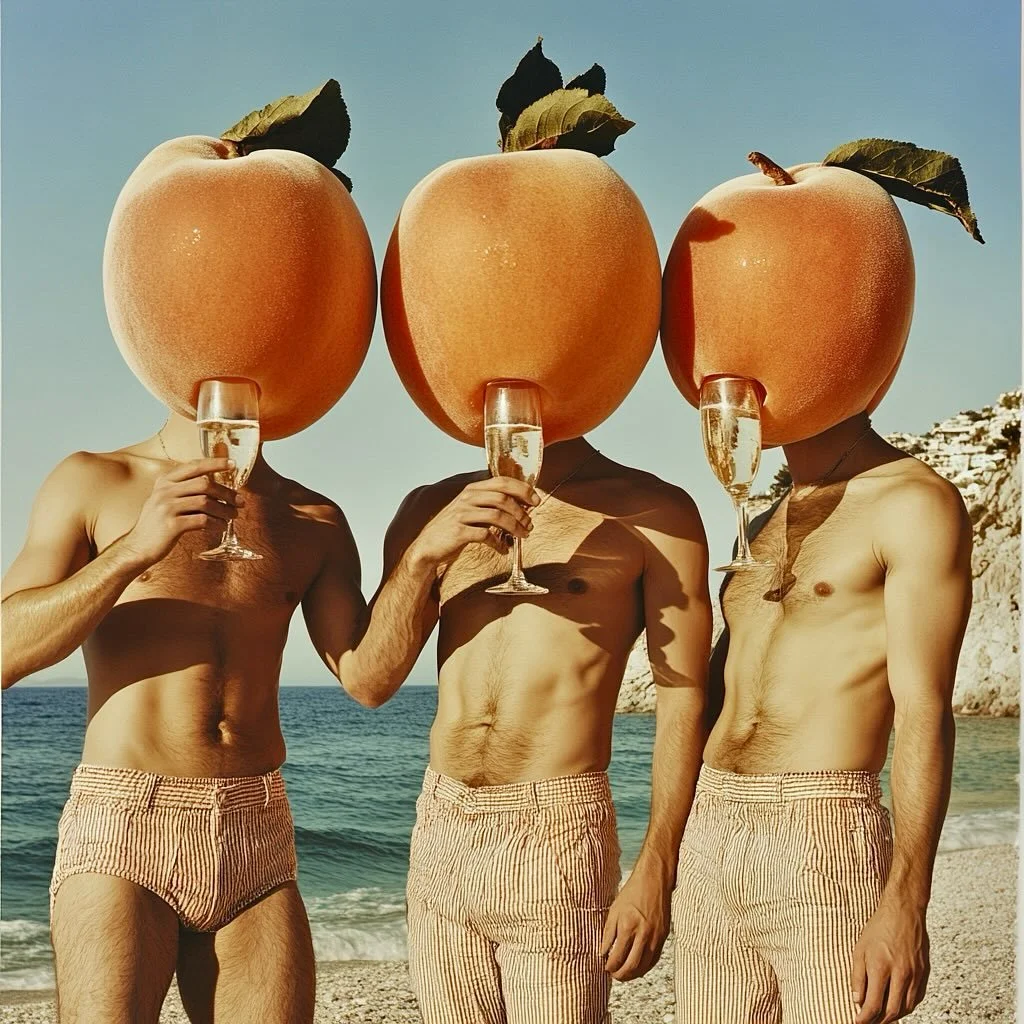 And yes&hellip;for him also!! 🍑 
#sparklingwine #tunisianwine #midjourney