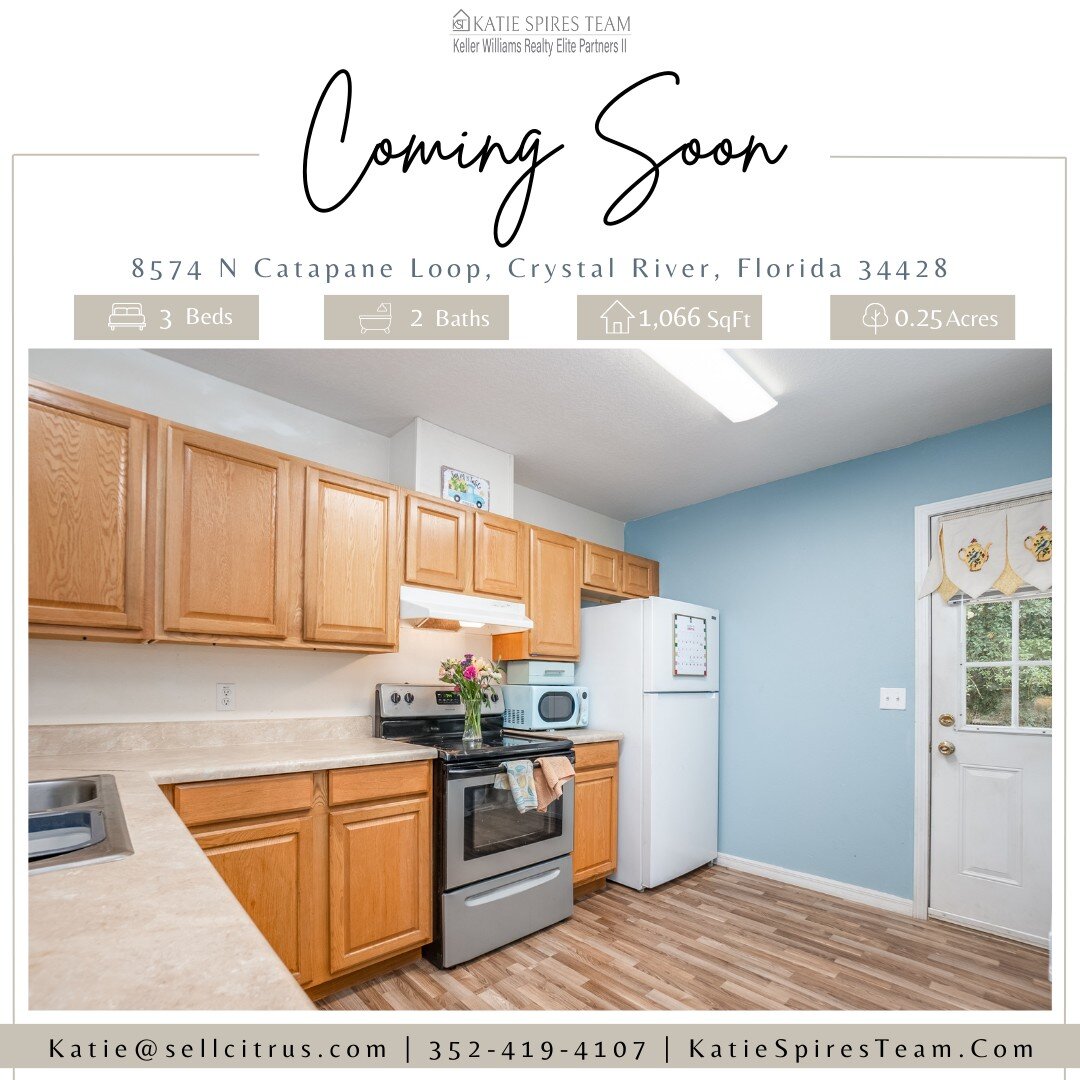 𝐂𝐨𝐦𝐢𝐧𝐠 𝐒𝐨𝐨𝐧🔥| Sneak peek of this adorable home in Crystal River, FL! Are you interested in seeing more photos, a video, or a virtual walkthrough for this listing?

Follow this link: https://katiespiresteam.com/8574-n-catapane-loop

𝓚𝓪𝓽?