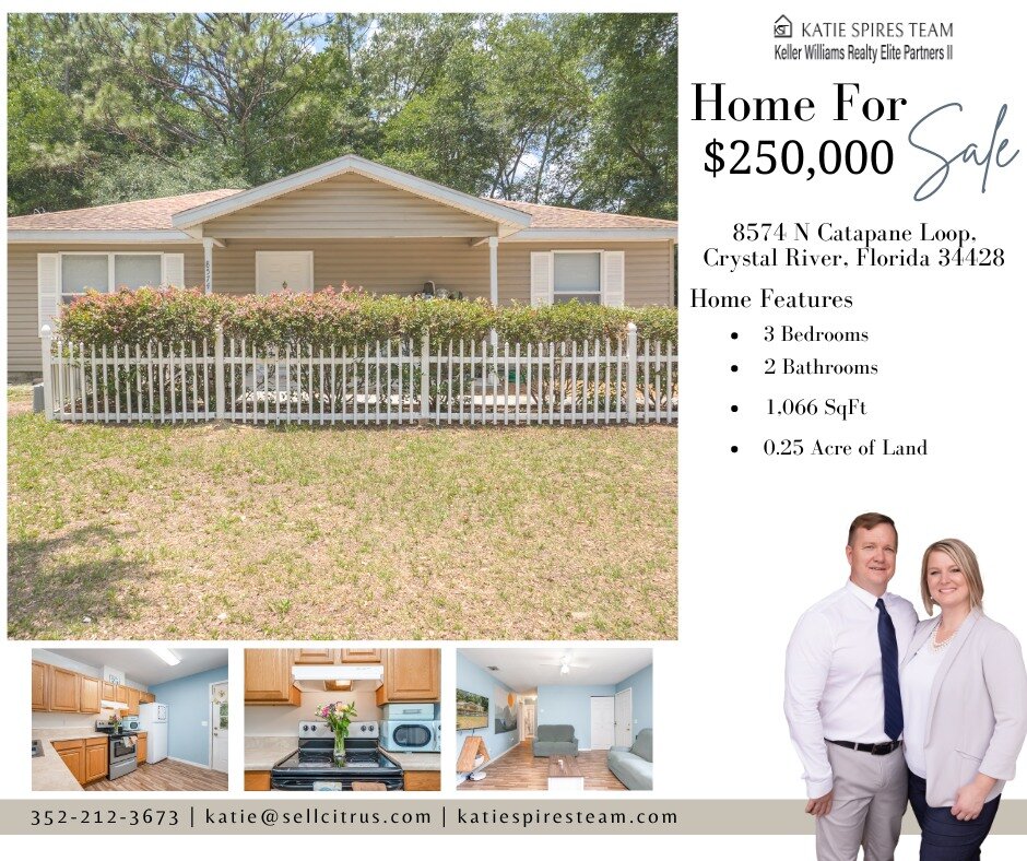 𝐍𝐞𝐰 𝐋𝐢𝐬𝐭𝐢𝐧𝐠 ✨
8574 N Catapane Loop, Crystal River, Florida 34428

Check out this Crystal River home! It won't last long, so don't miss out. Click the photo below to get more information about Catapane and you will be able to view our photos