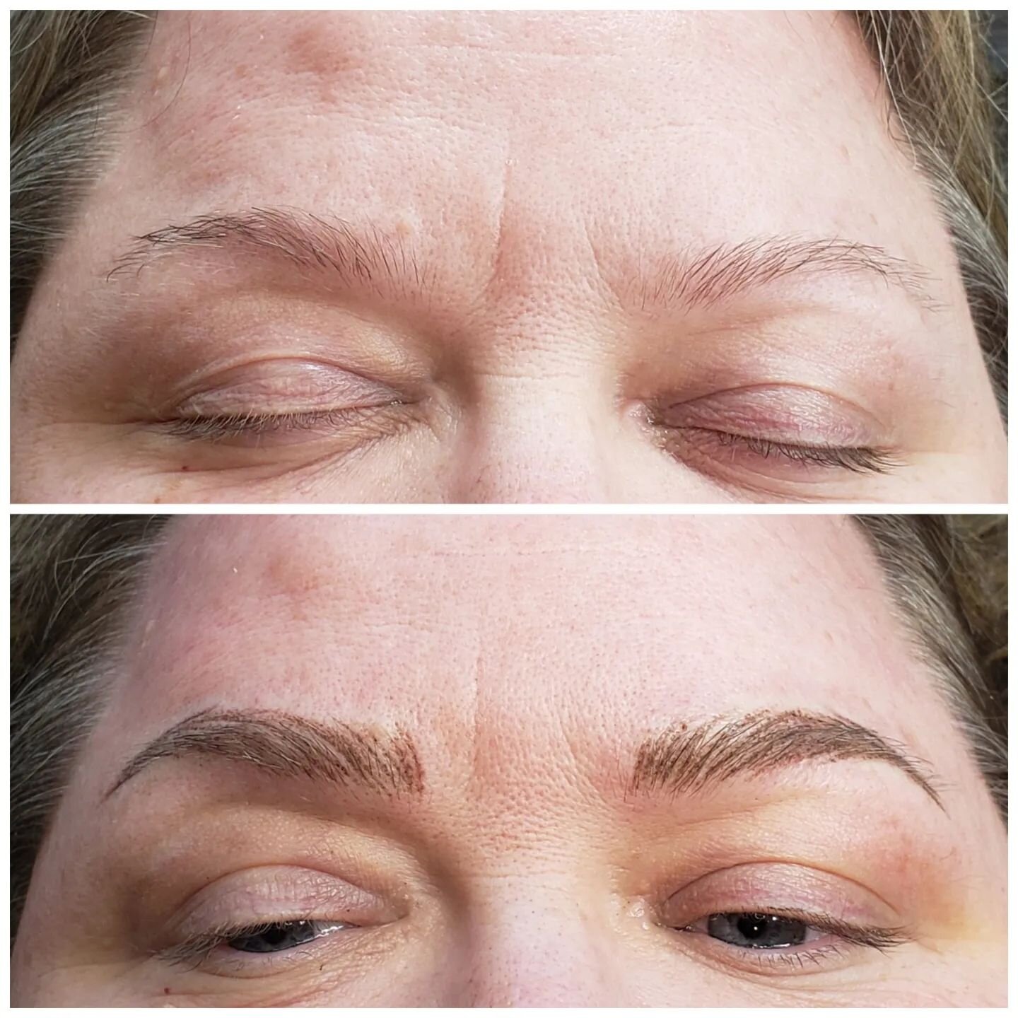 A fluffy brow metamorphosis! 🦋😁💙

This lovely gal had light brow growth and wanted a fuller brow that was balanced, fluffy and with a bit more color. Here we are! 👏

 I love how the added fluff amd color makes her look so much younger!

👉 Swipe 
