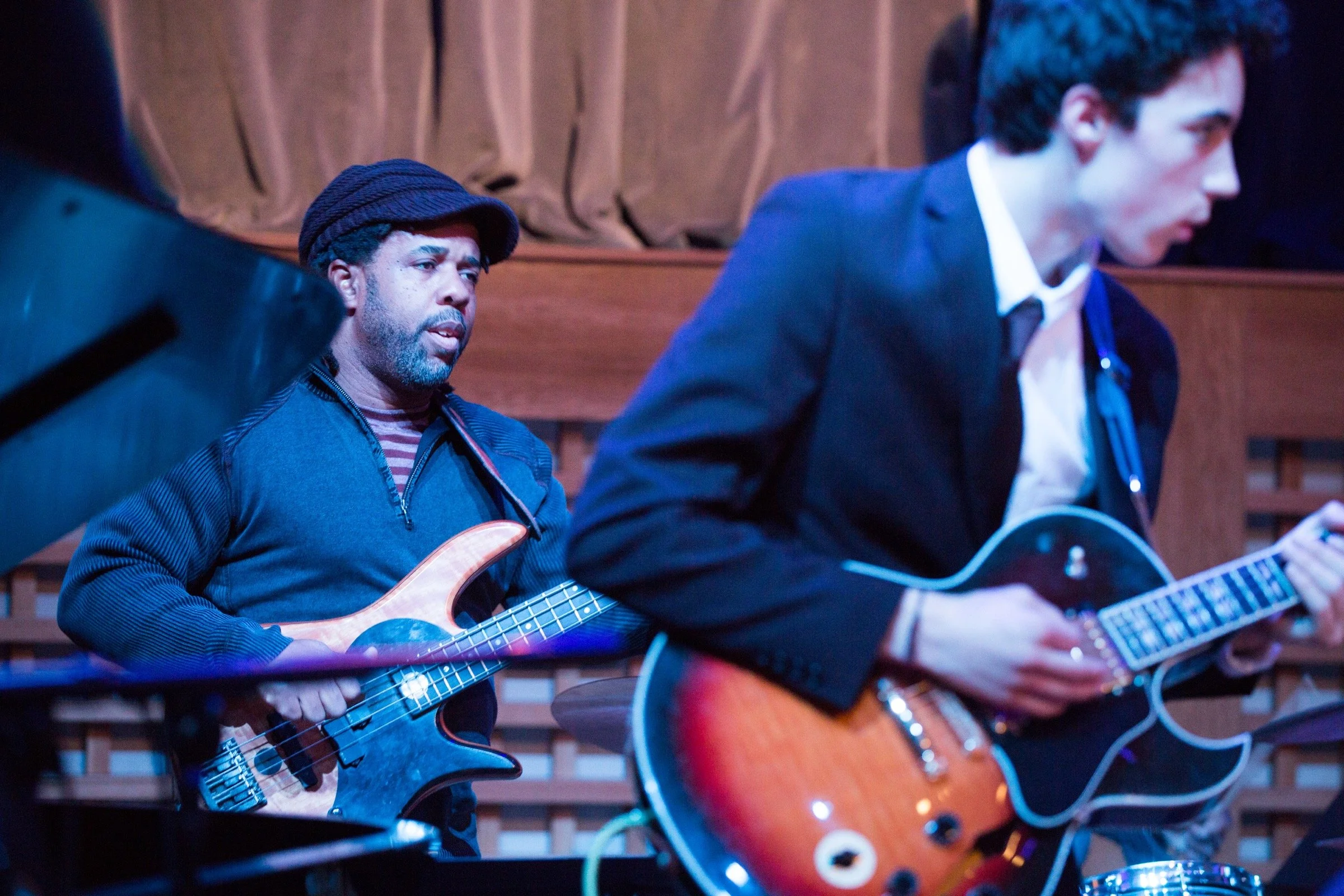 A visiting trumpet artist performing alongside Soundhouse musicians