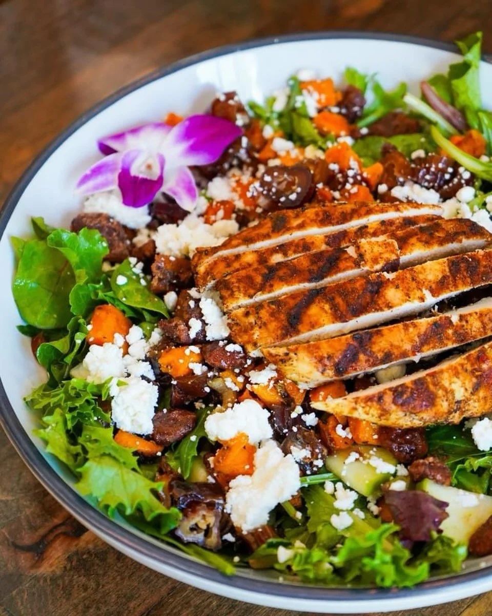 Harvest Salad Entree 
It&rsquo;s almost time to say goodbye (for now). Stop by and get your fix before it&rsquo;s gone! The harvest will be back, but not until the fall. Don&rsquo;t miss your chance to have it one more time!