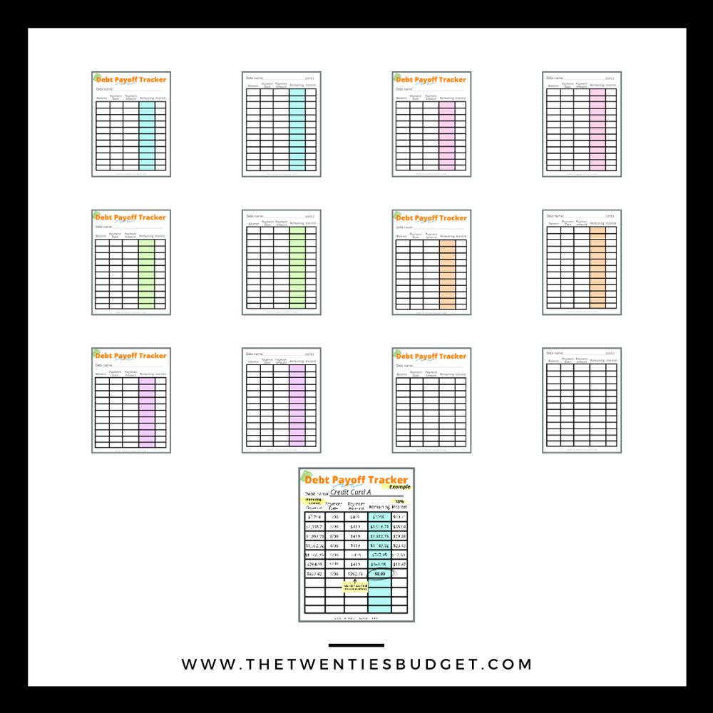 Free Printable Debt Payoff Tracker — The Twenties Budget