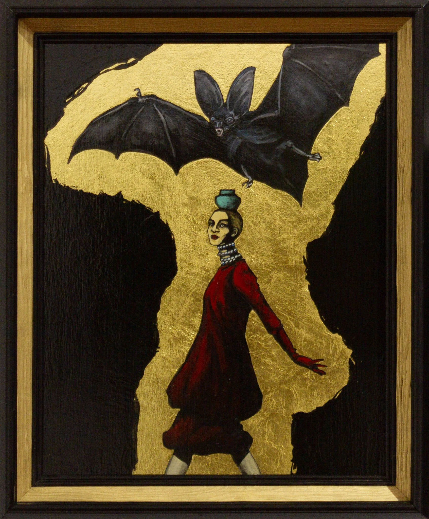 Awash In The Night’s Beautiful Light
2023
Acrylic, ink and gold on wood panel
15x20
(SOLD)