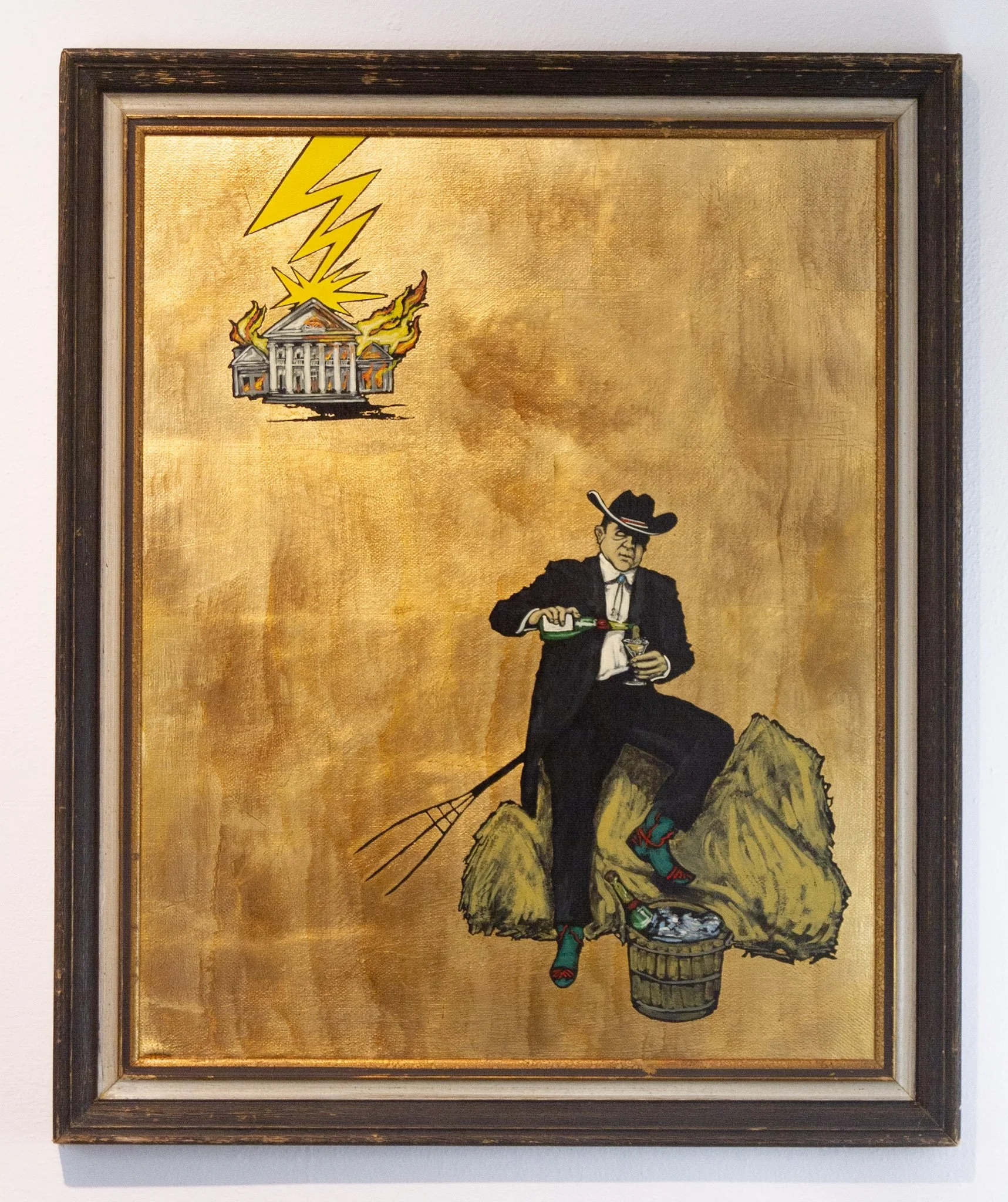 …In Mysterious Ways
2024
Acrylic, ink and gold on canvas
24x30