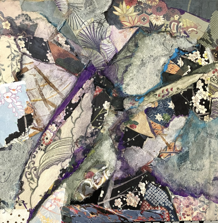 Purple Strip
Collage on wood panel
10 x 10 x 2 in