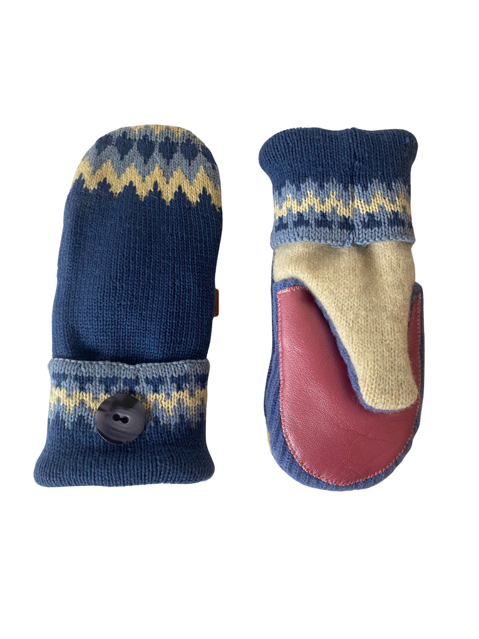 Petite Mittens — Blue / Cream