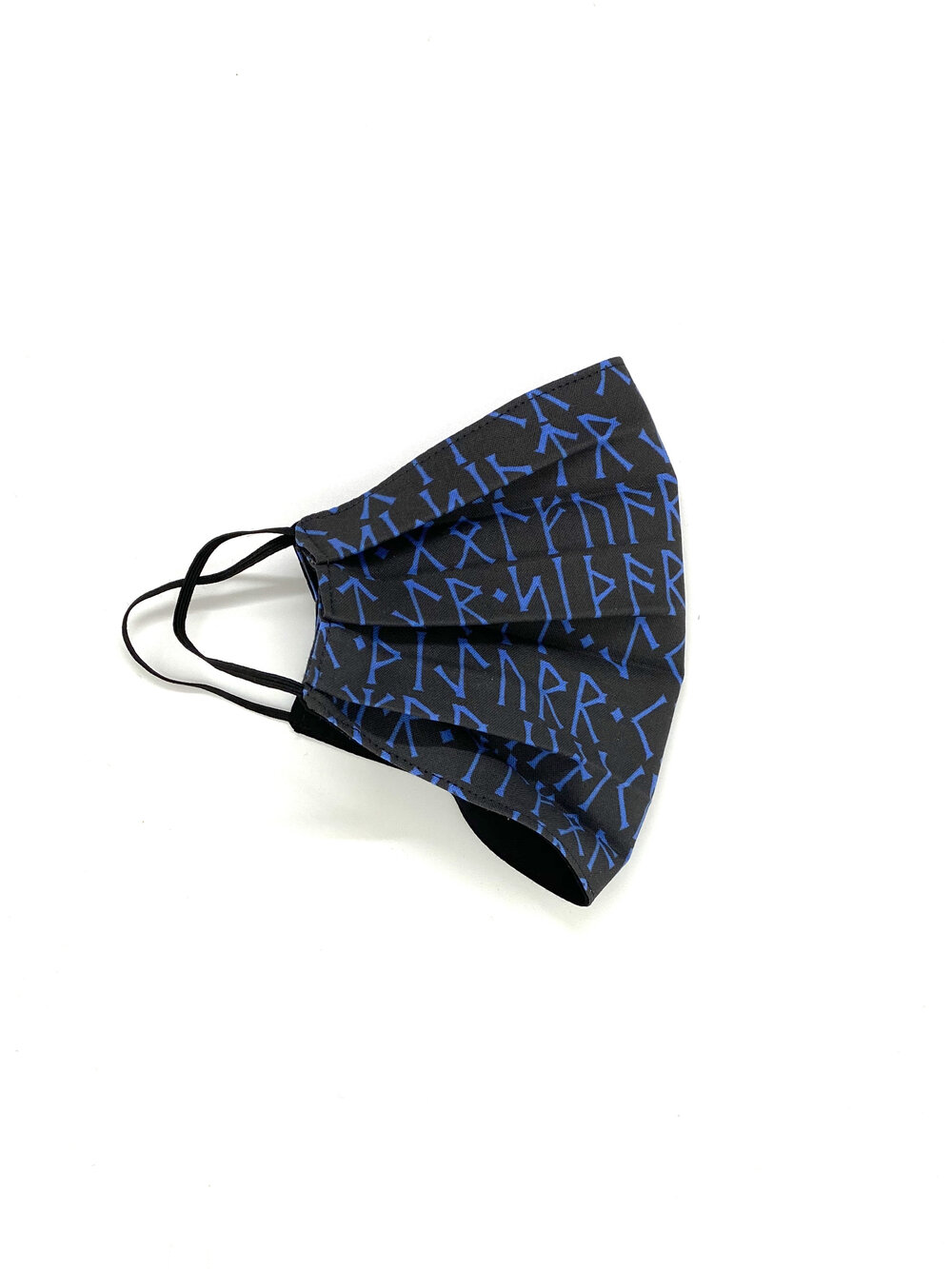 Cotton Face Mask w/Elastic — Vikings Runes Blue on Black — Steller  Handcrafted Goods