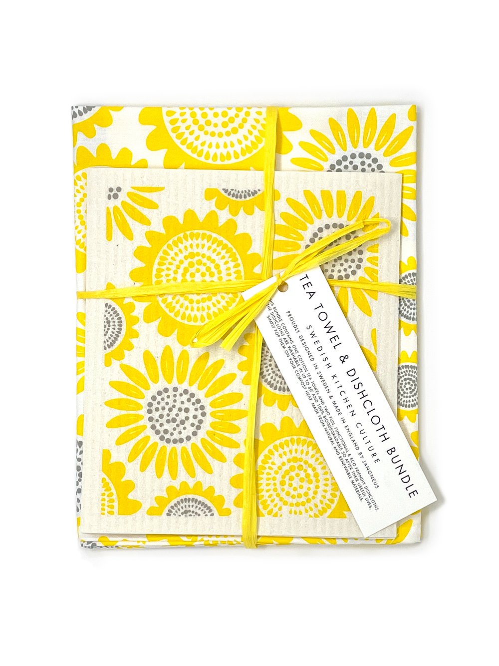 Swedish Dishcloths & Tea Towel Bundle - Flowers — Steller Handcrafted Goods