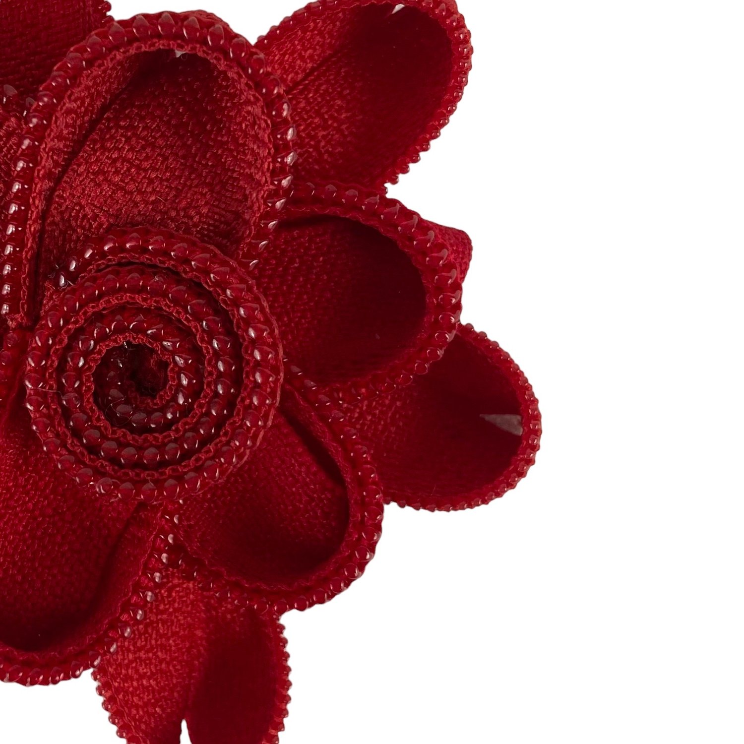 Zipper Flower Pin - Red — Steller Handcrafted Goods