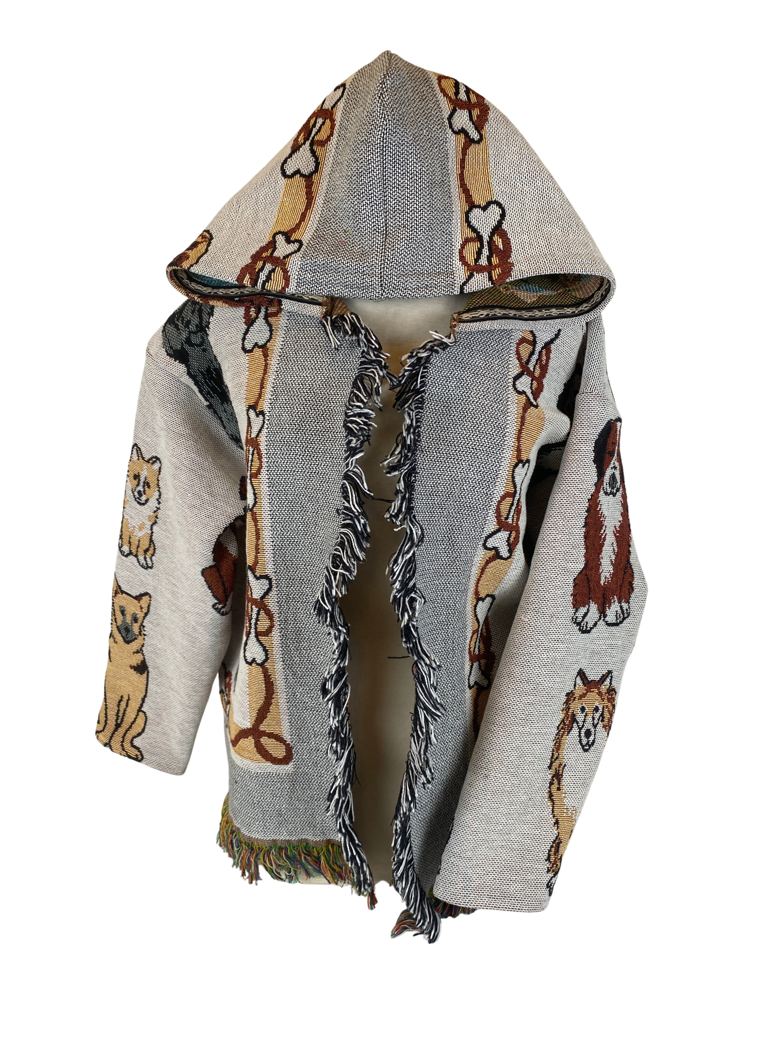 Repurposed Textile Hoodie -  Dog Heaven