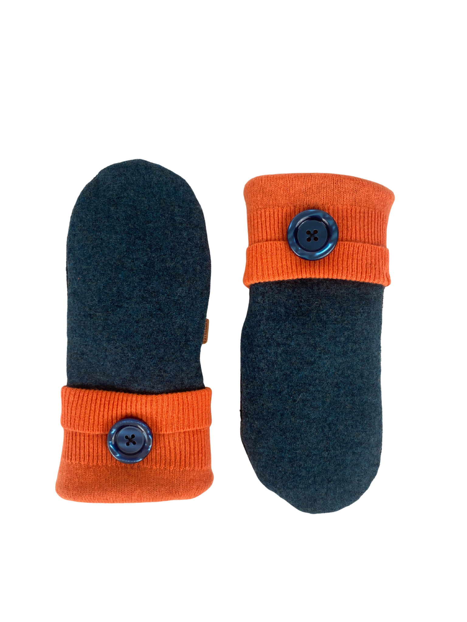Petite Mittens — Green / Orange