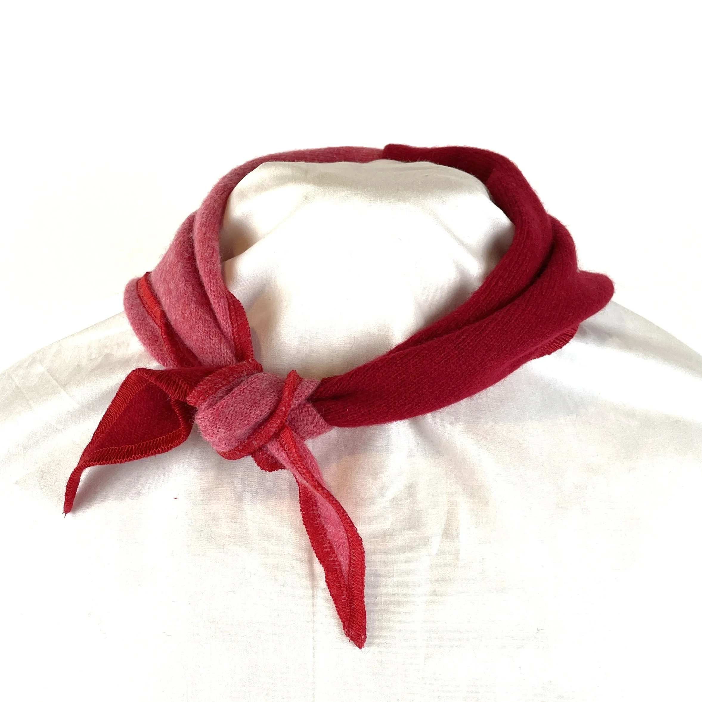 Cashmere Kerchief — Red & Pink