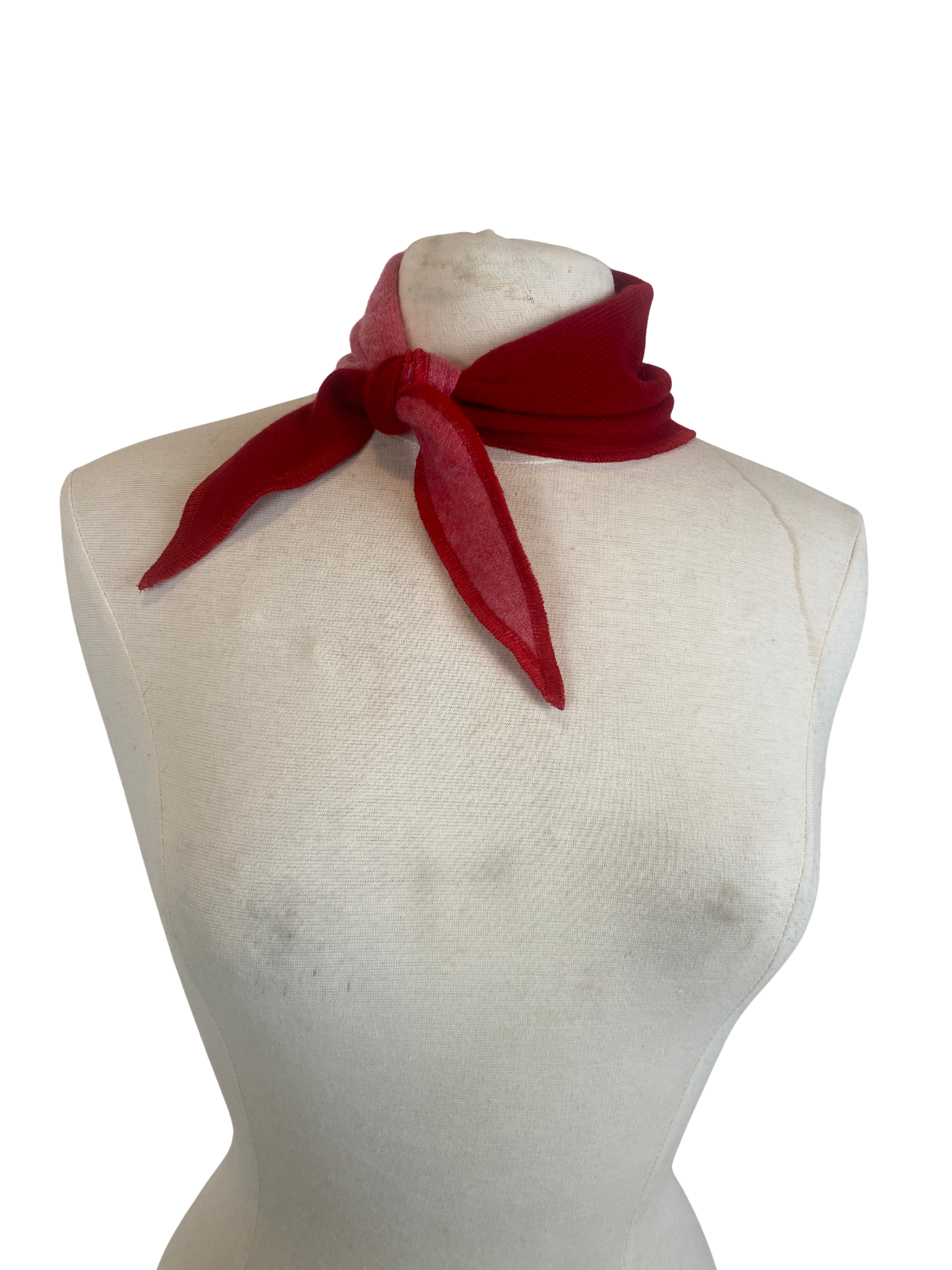 Cashmere Kerchief — Red & Pink