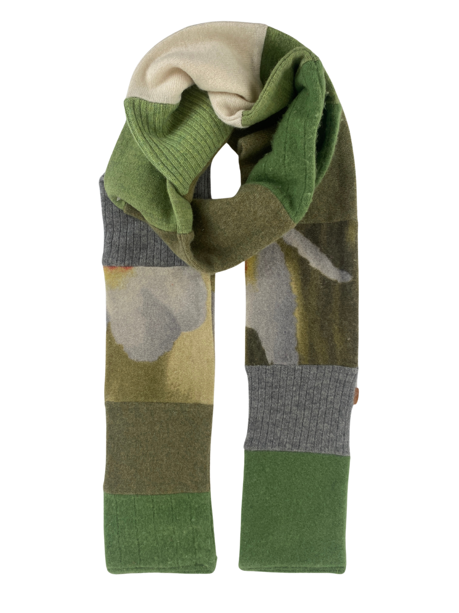 Cashmere Scarf —Green / Print