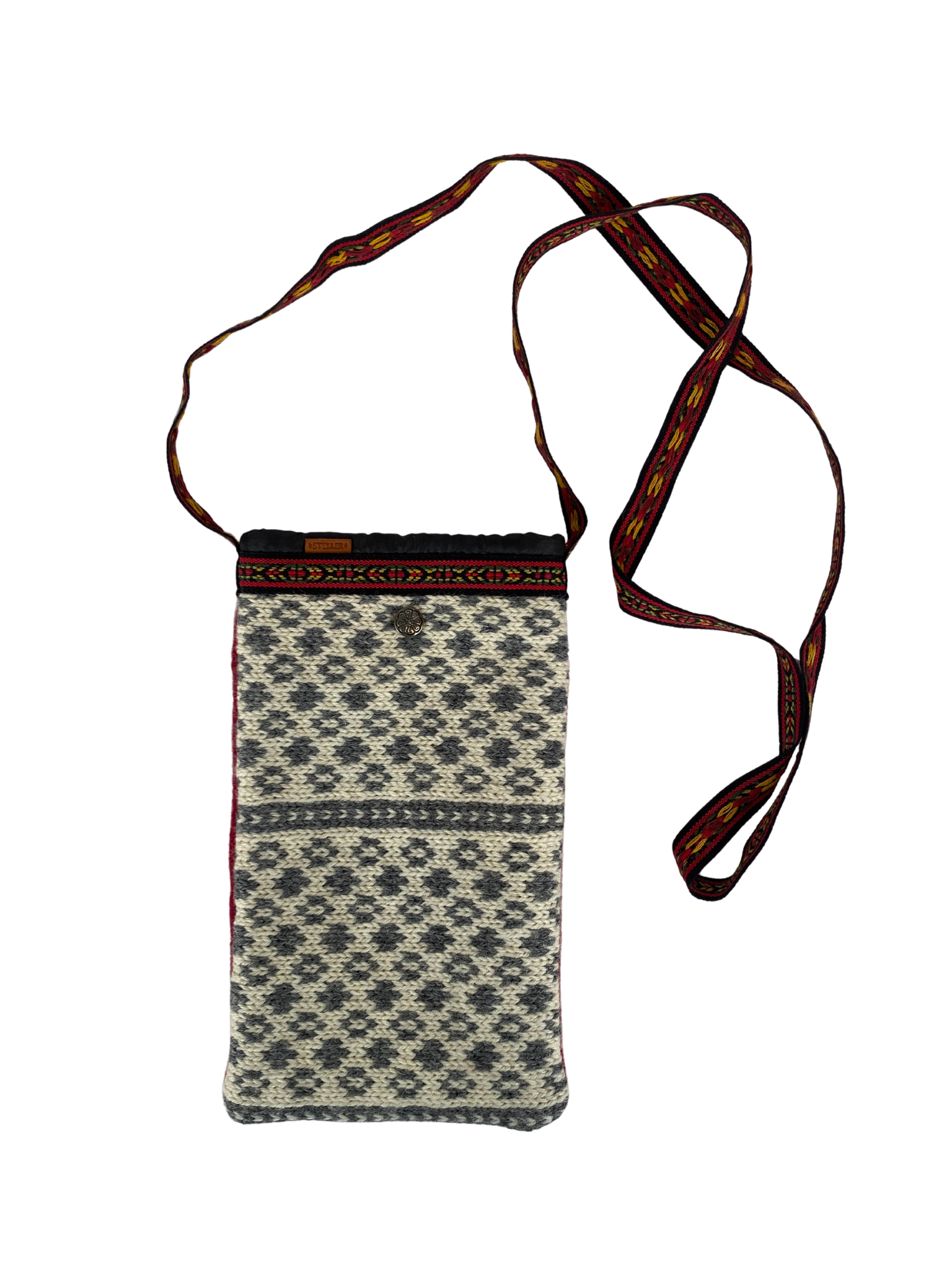 Nordic Winter Purse — Grey / Red / Cream